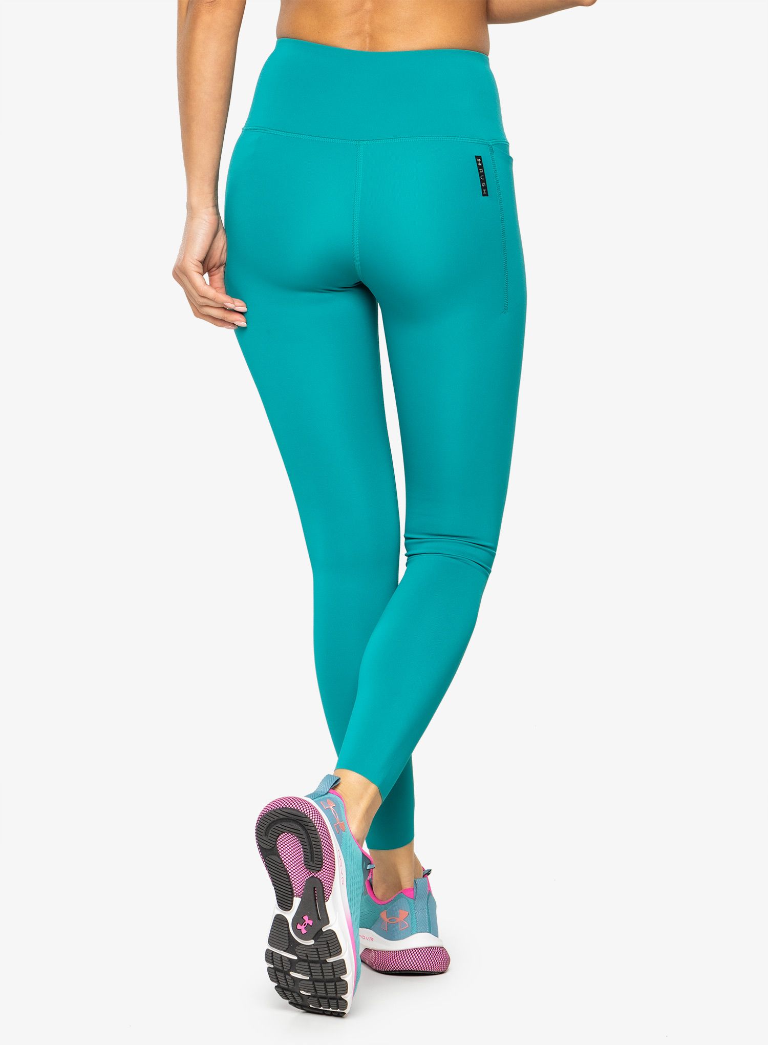 Dámské legíny Under Armour Rush SmartForm Ankle Leggings - coastal teal/iridescent