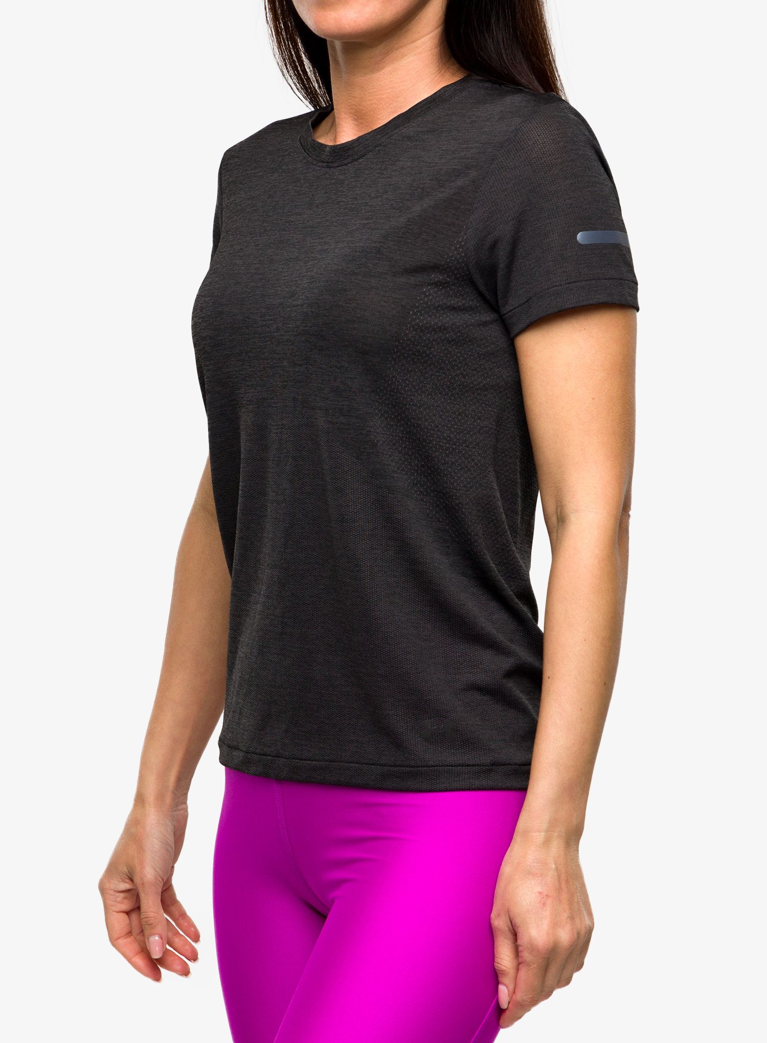 Běžecké tričko dámské Under Armour Seamless Stride SS - black/black/reflective