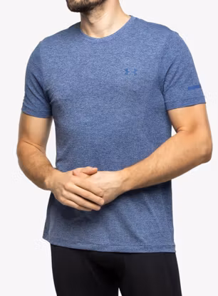 Běžecké tričko Under Armour Seamless Stride SS - blue mirage/reflective