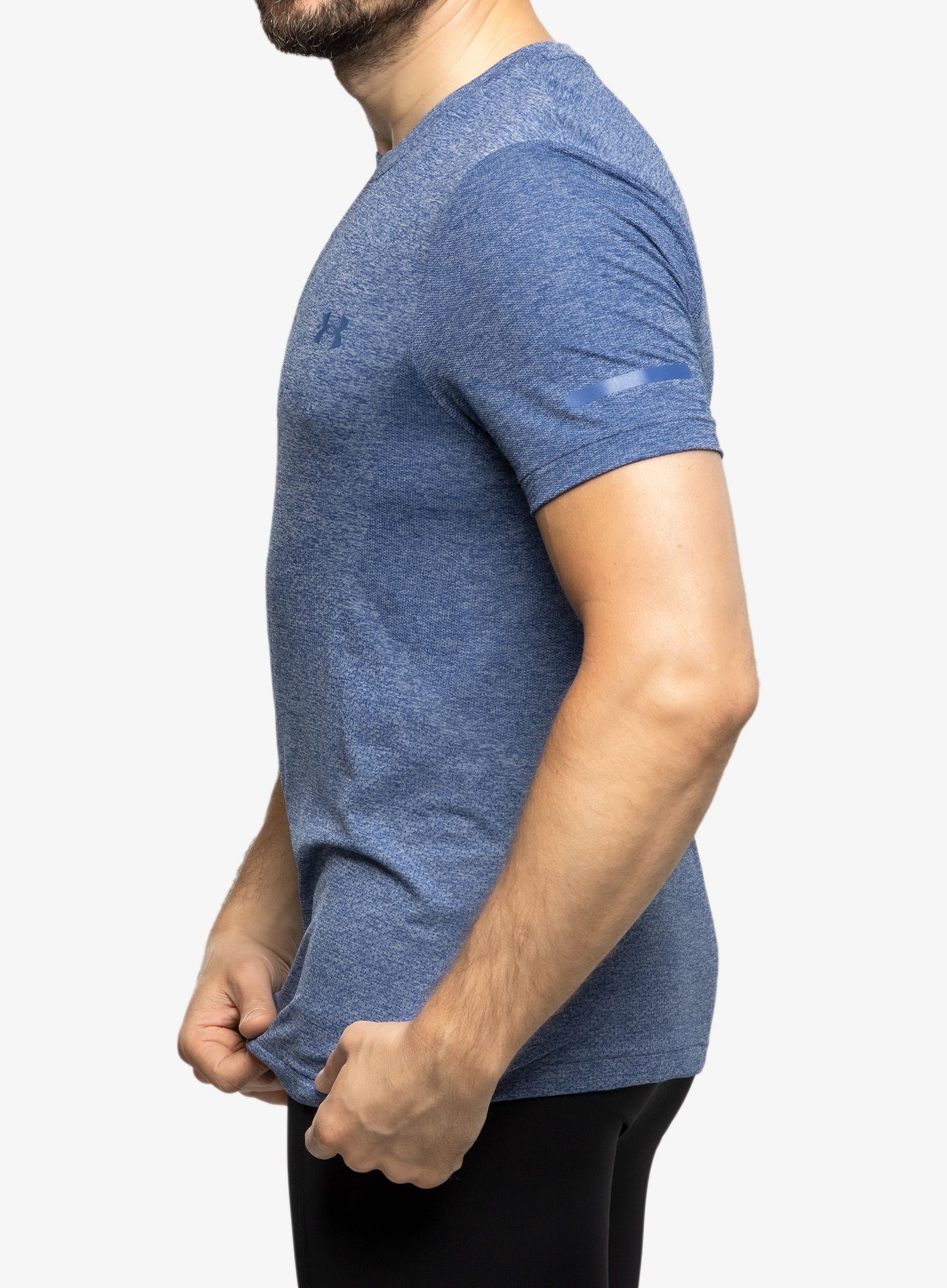 Běžecké tričko Under Armour Seamless Stride SS - blue mirage/reflective