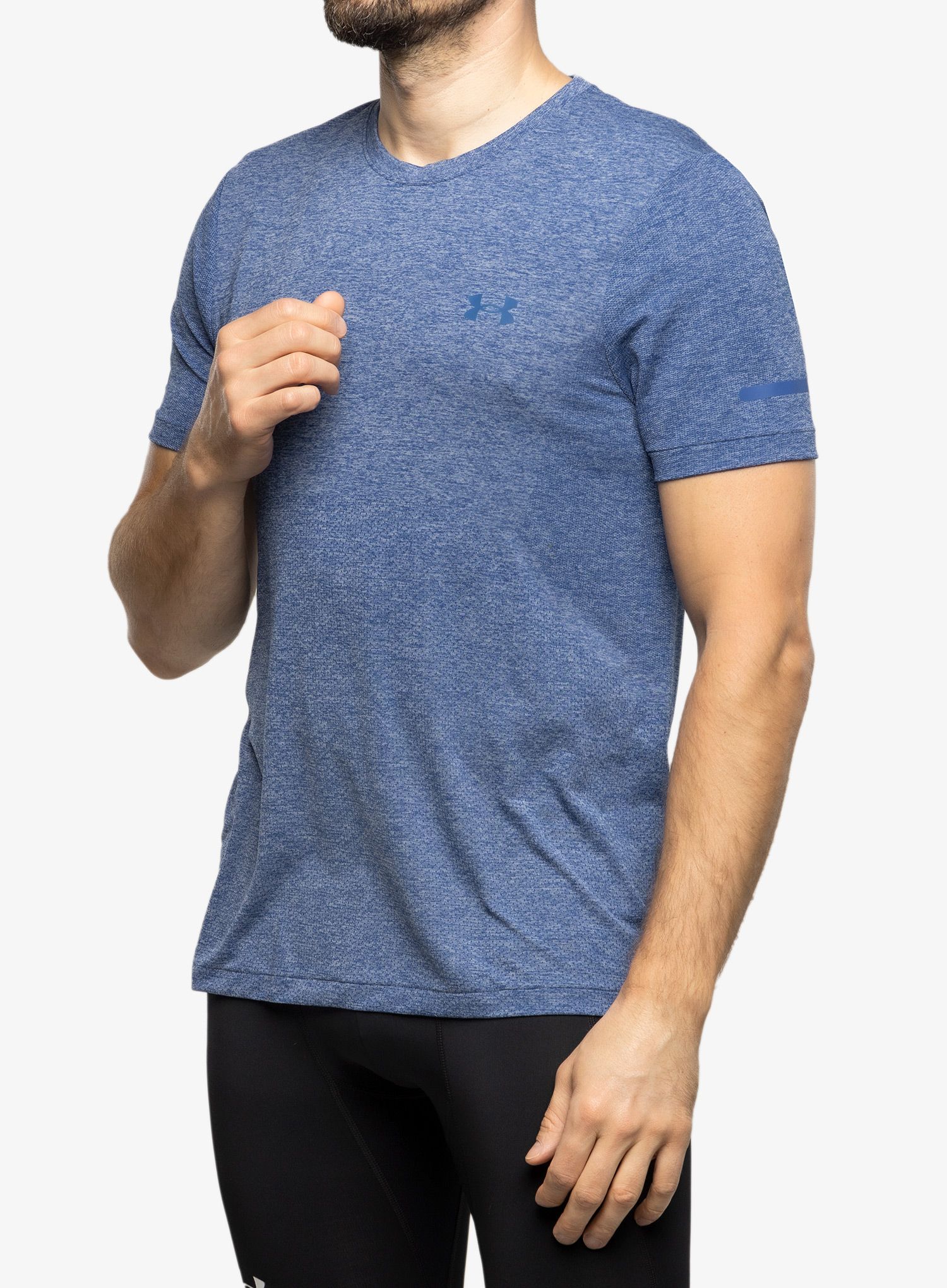 Běžecké tričko Under Armour Seamless Stride SS - blue mirage/reflective