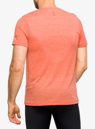 Běžecké tričko pánské Under Armour Seamless Stride SS - frosted orange/reflective