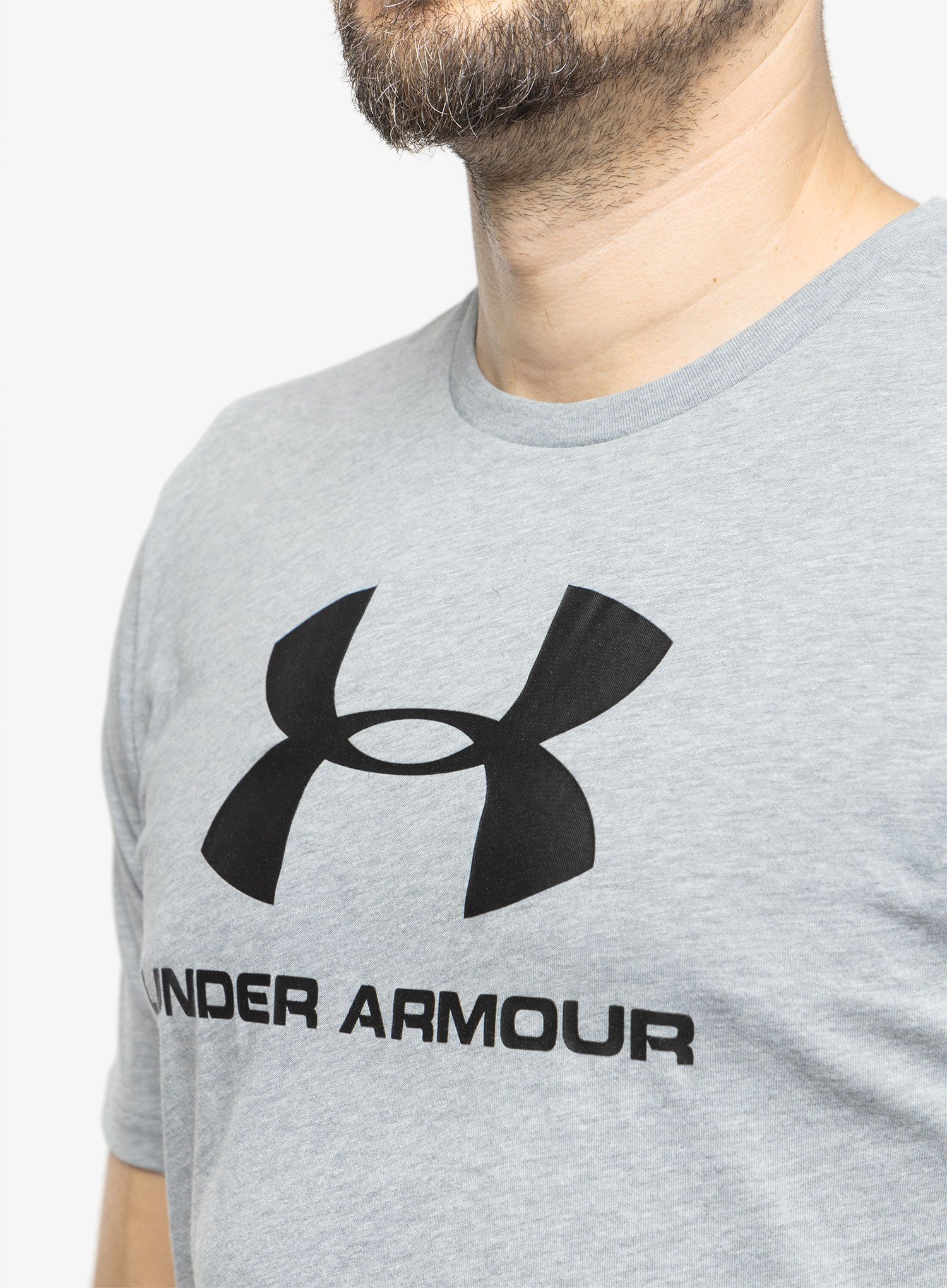 Tréninkové tričko Under Armour Sportstyle Logo SS - steel