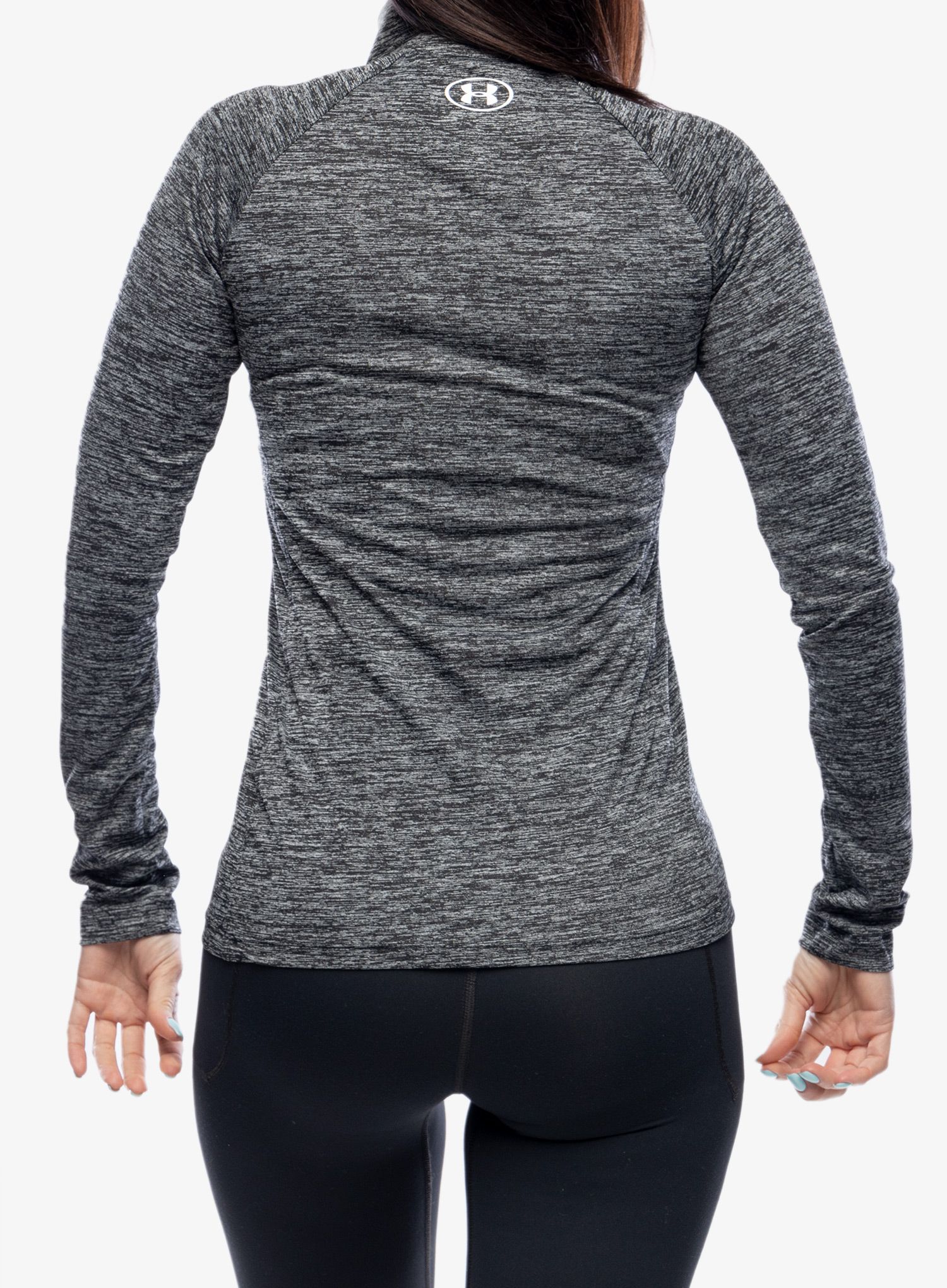 Dámská mikina Under Armour Tech 1/2 Zip Twist - black/metallic silver