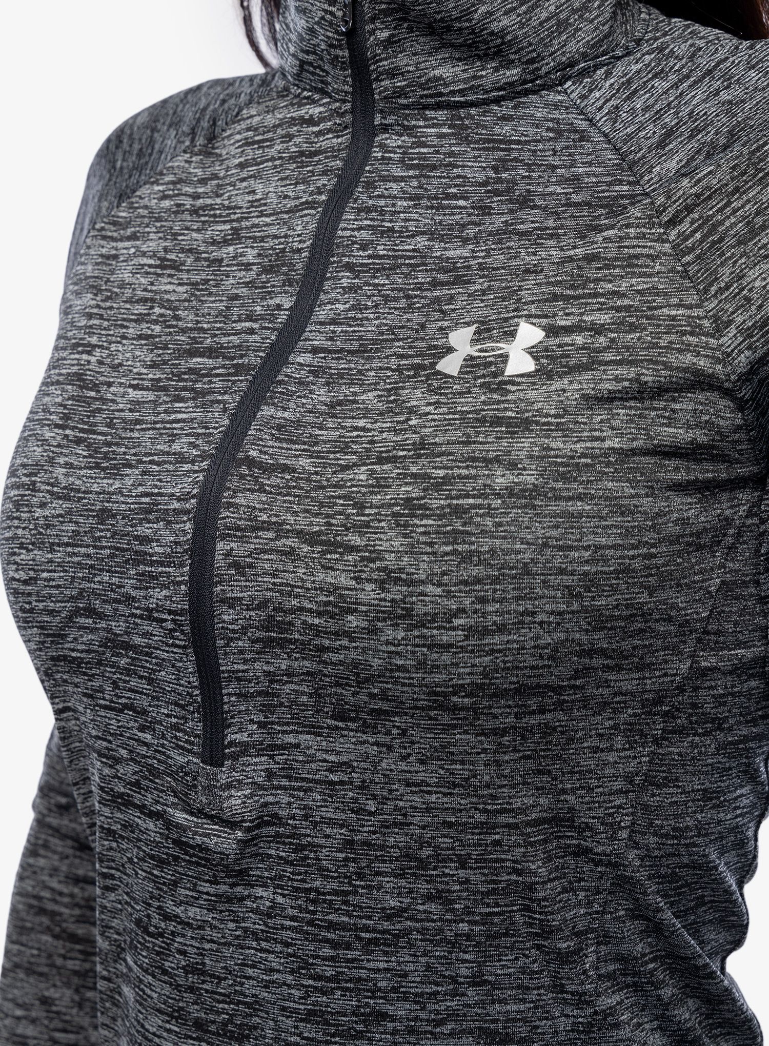 Dámská mikina Under Armour Tech 1/2 Zip Twist - black/metallic silver