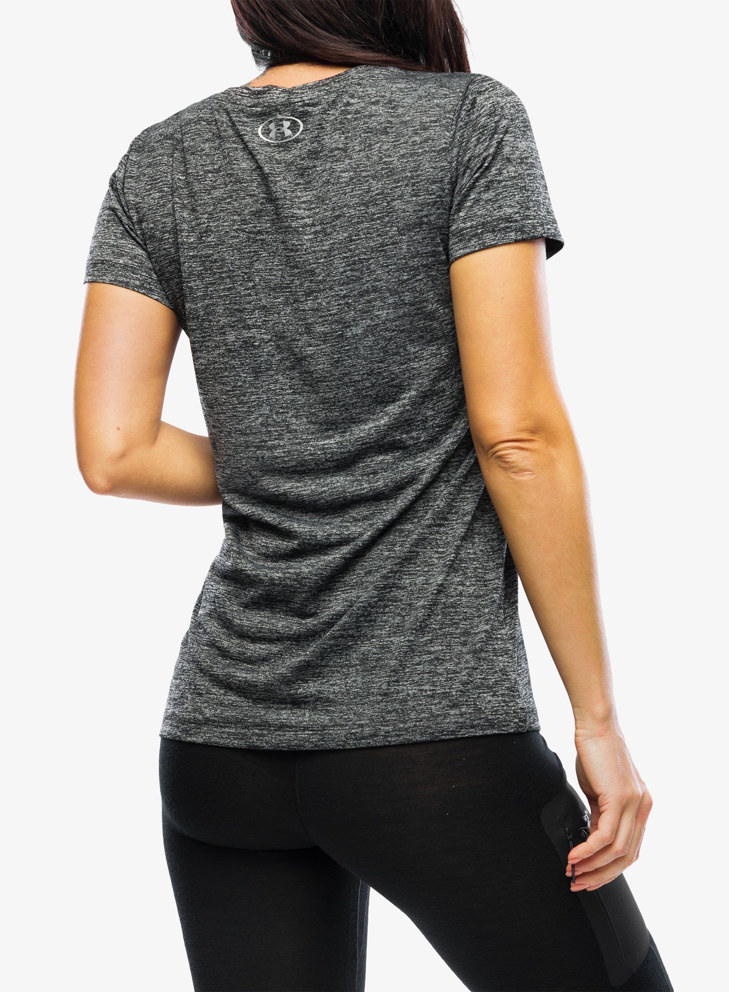 Dámské tréninkové tričko Under Armour Tech SSC Twist - black/silver