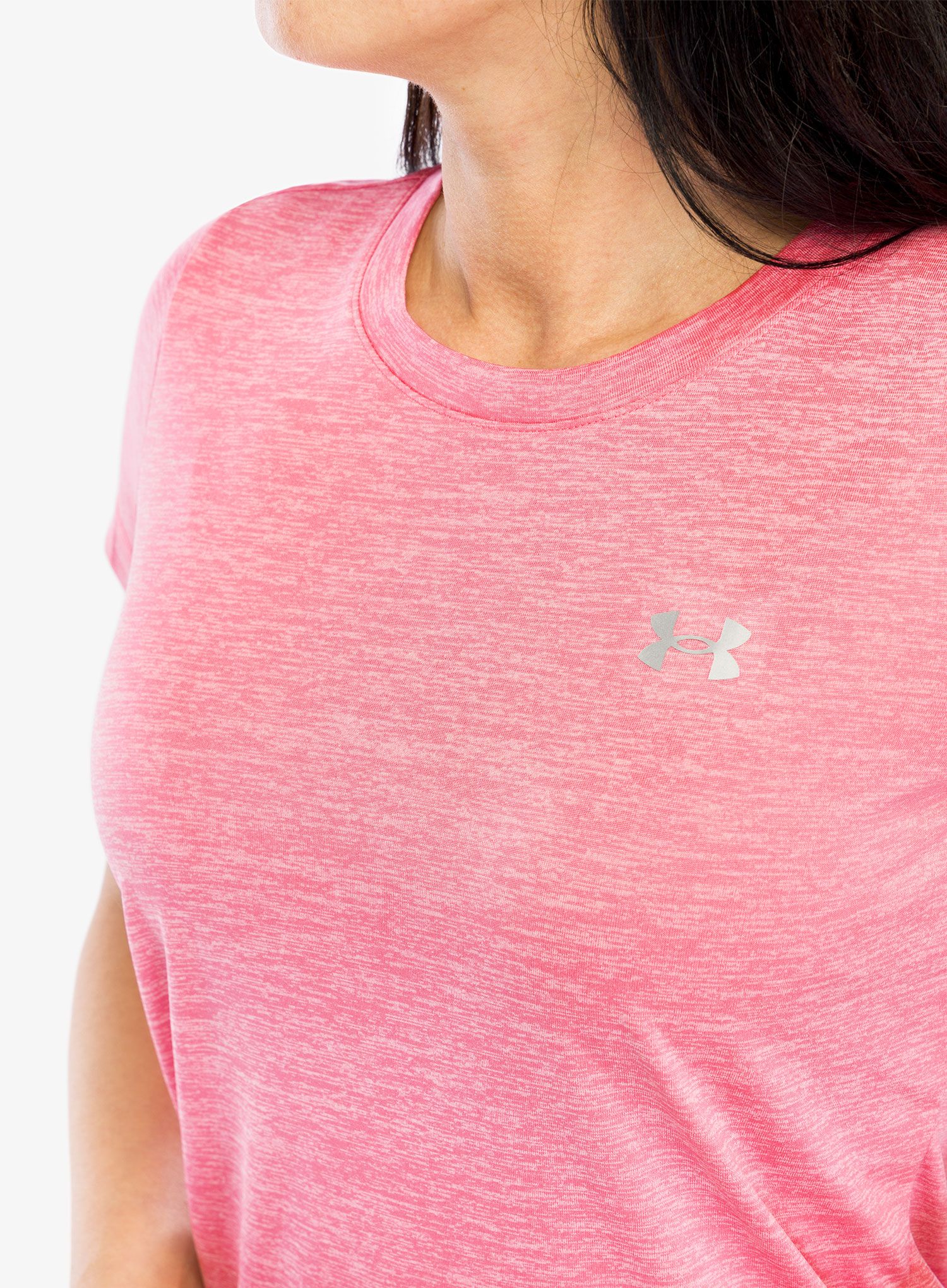 Dámské tričko Under Armour Tech SSC Twist - cerise/pink lemonade