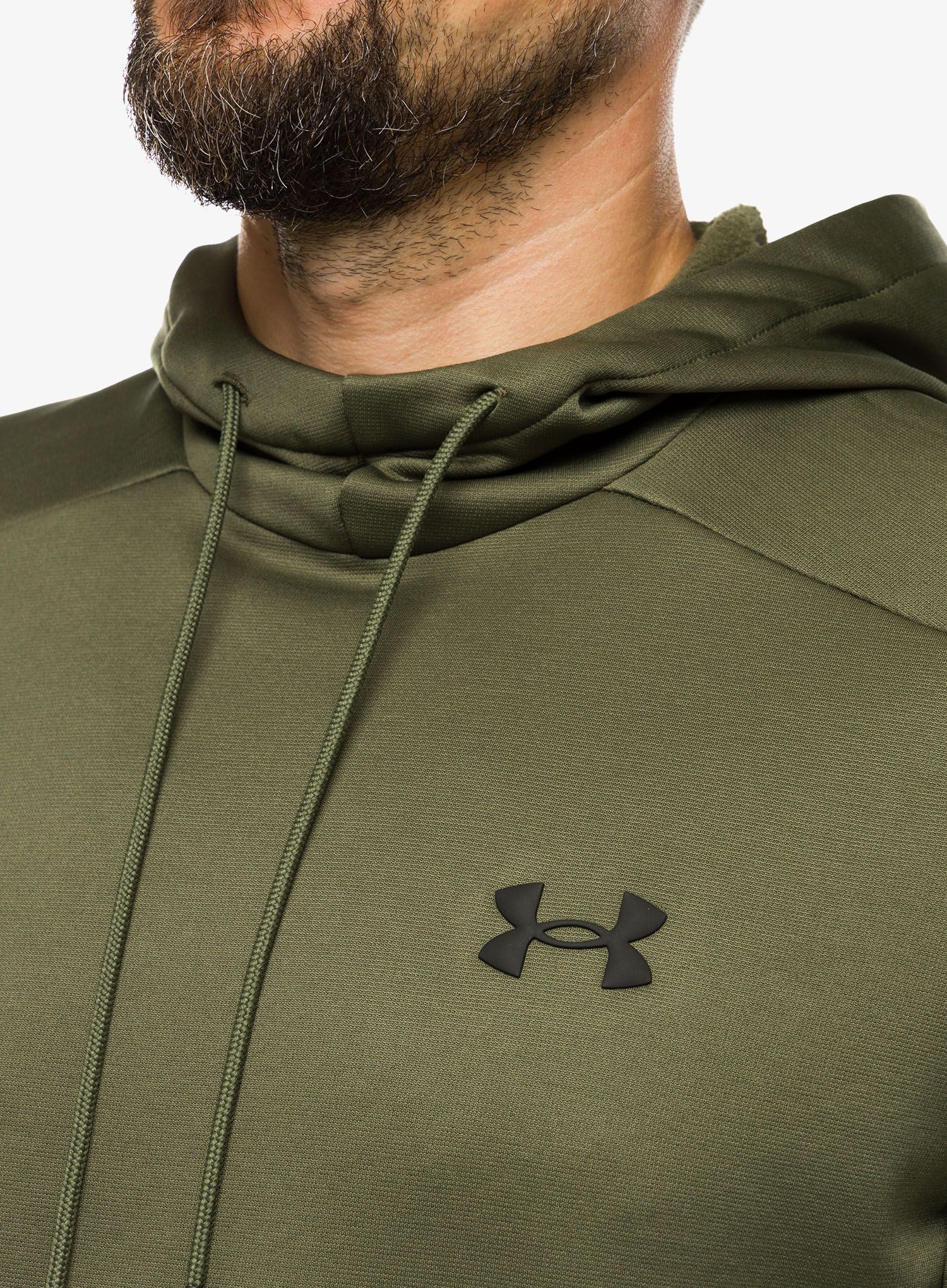 Mikina s kapucí Under Armour UA Armour Fleece Hoodie - marine OD green/black