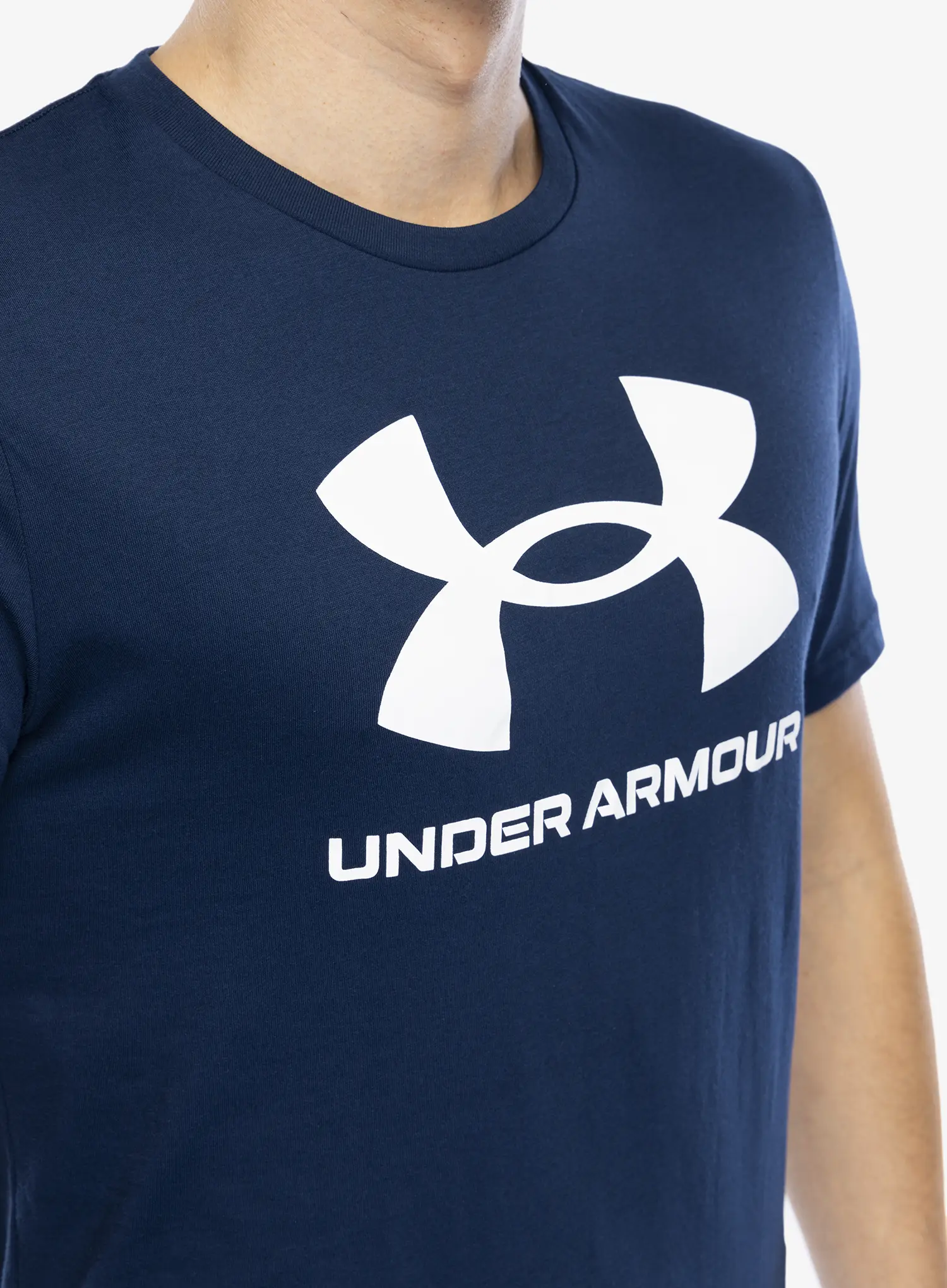 Tričko s potiskem Under Armour UA Logo Short Sleeve - academy/white