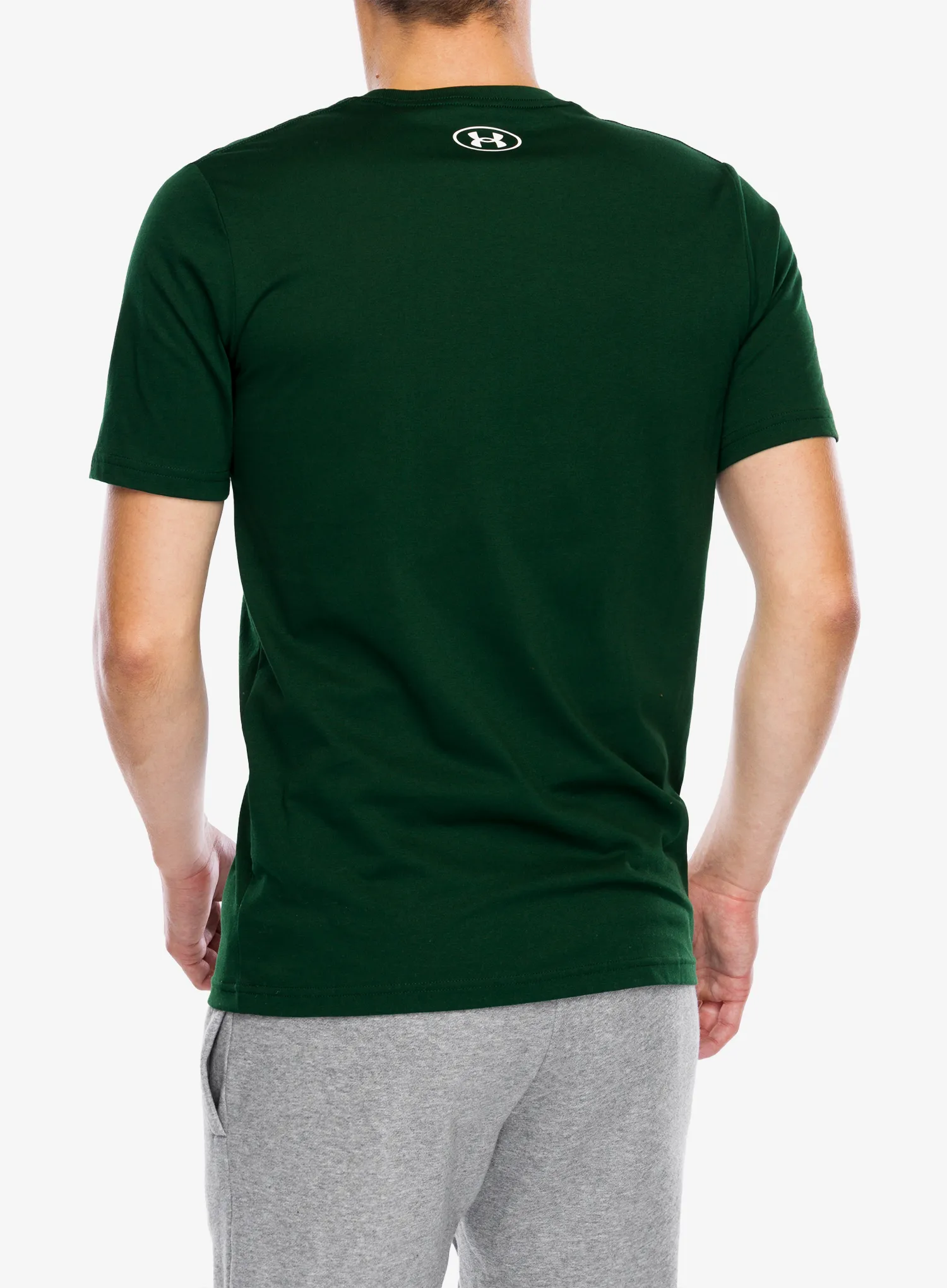 Bavlněné tričko Under Armour UA Logo Short Sleeve - forest green/white