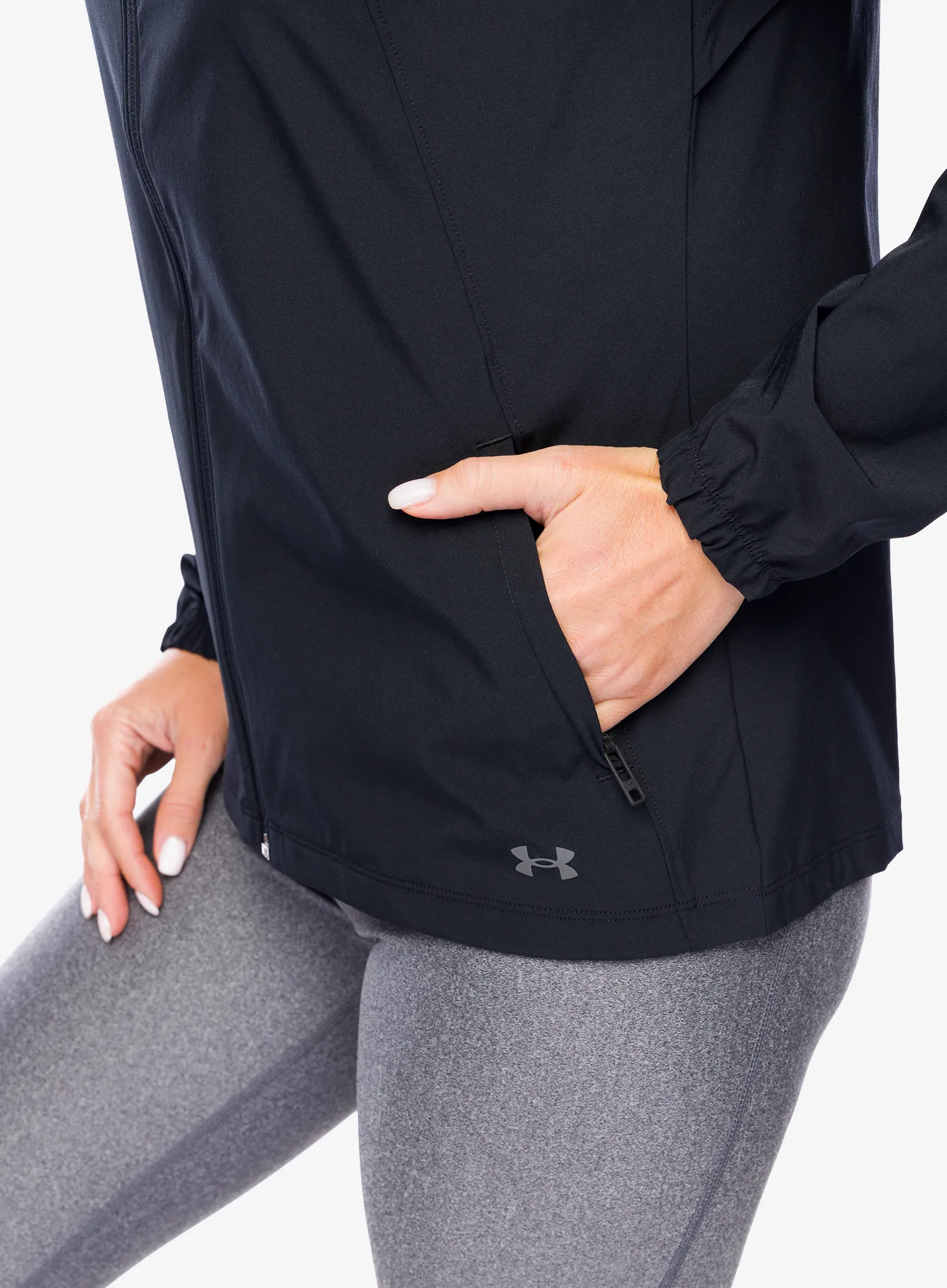 Běžecká bunda dámská Under Armour UA OutRun The Storm Jacket - black/reflective/reflective