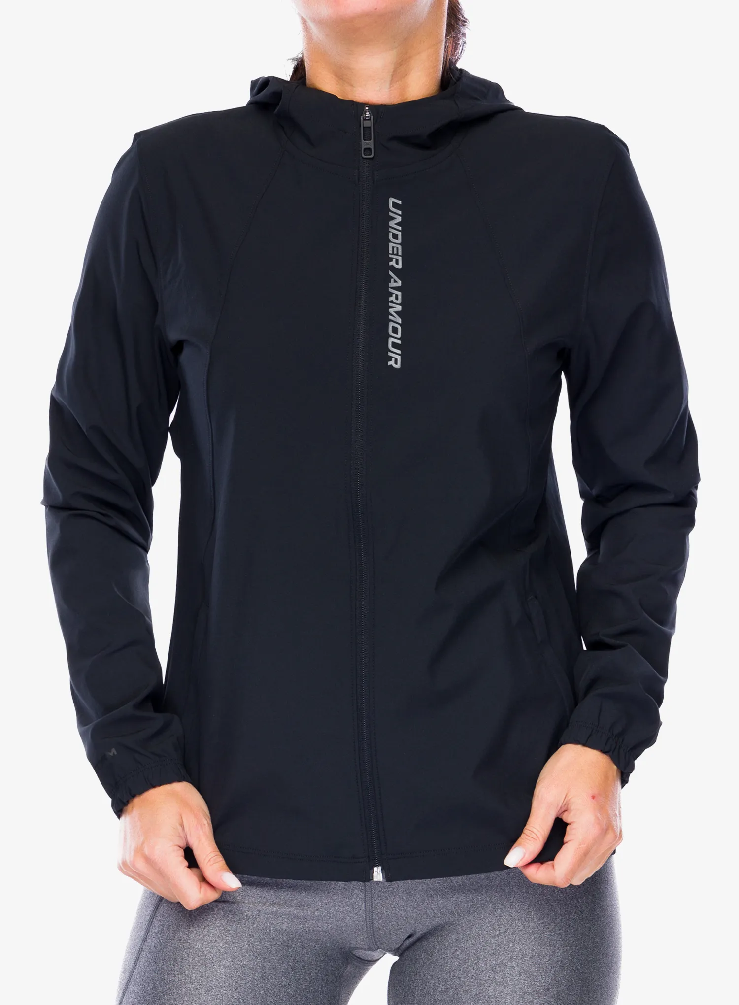 Běžecká bunda dámská Under Armour UA OutRun The Storm Jacket - black/reflective/reflective