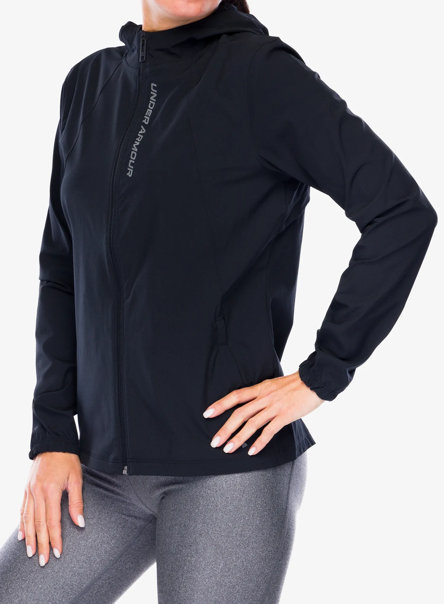 Běžecká bunda dámská Under Armour UA OutRun The Storm Jacket - black/reflective/reflective