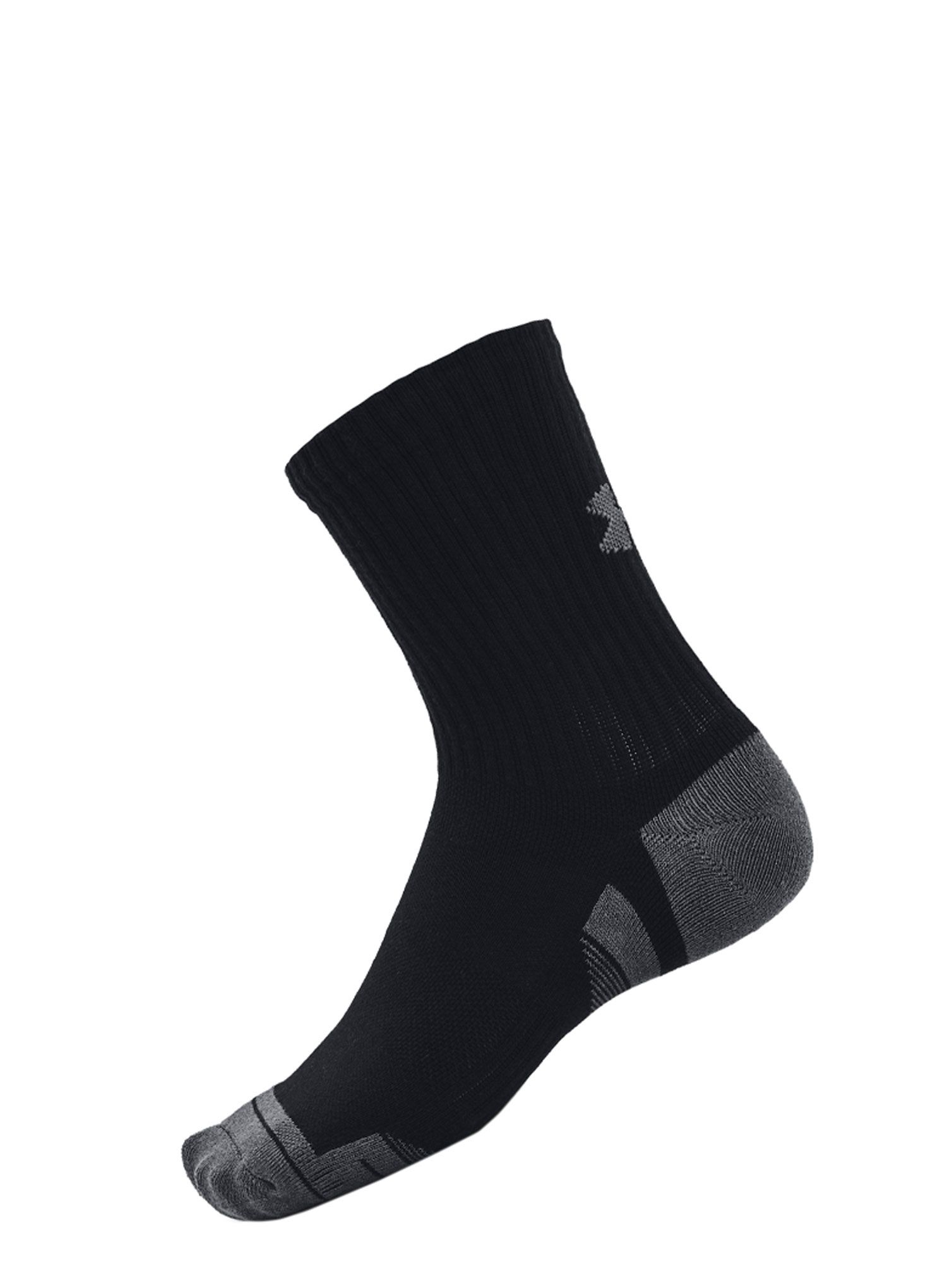 Ponožky Under Armour UA Performance Cotton 3 Pack Mid Crew - black/black/pitch gray