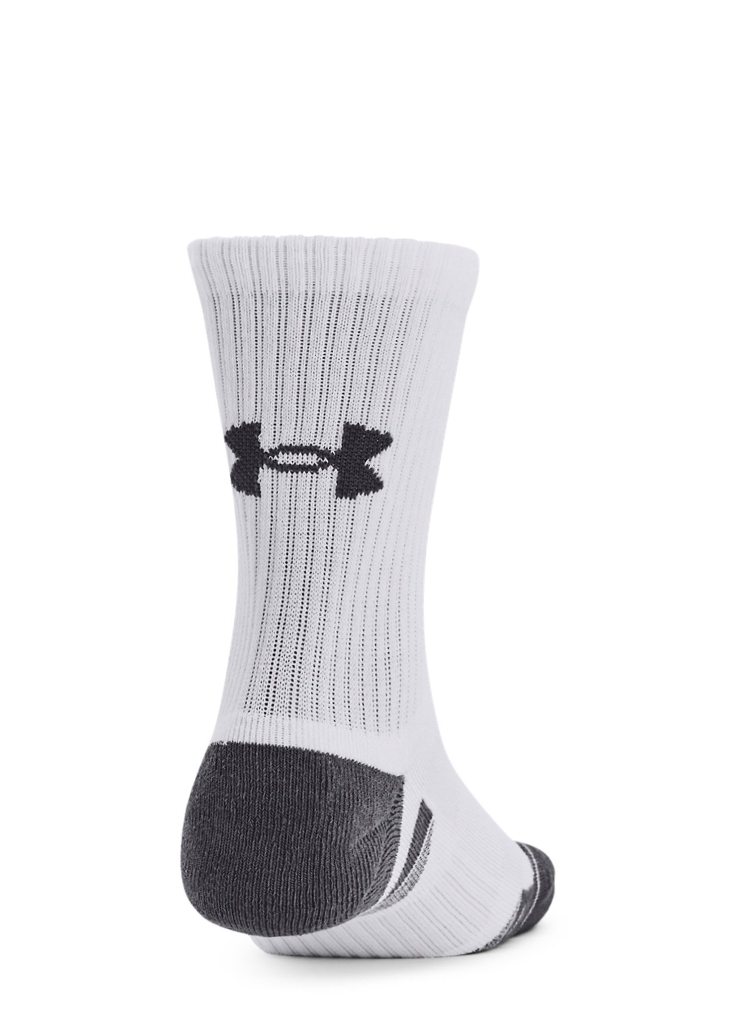 Ponožky Under Armour UA Performance Cotton 3 Pack Mid Crew - white/white/pitch gray