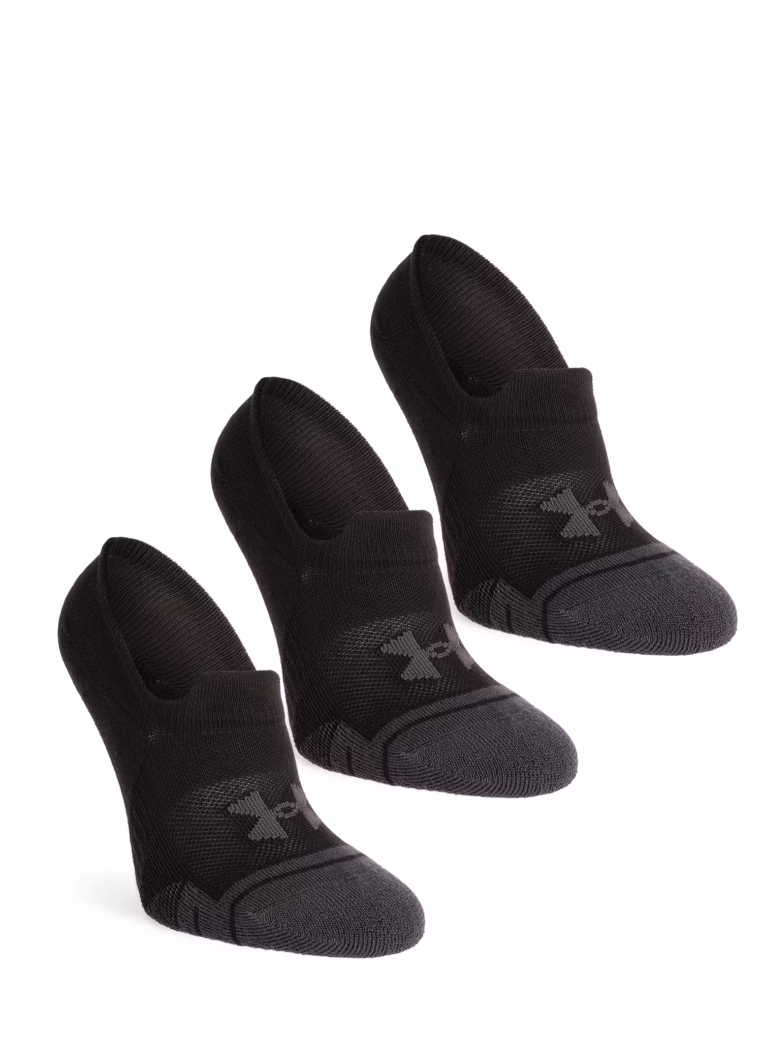 Ponožky Under Armour UA Performance Tech 3-Pack Ultra Low Tab - black/black/jet gray