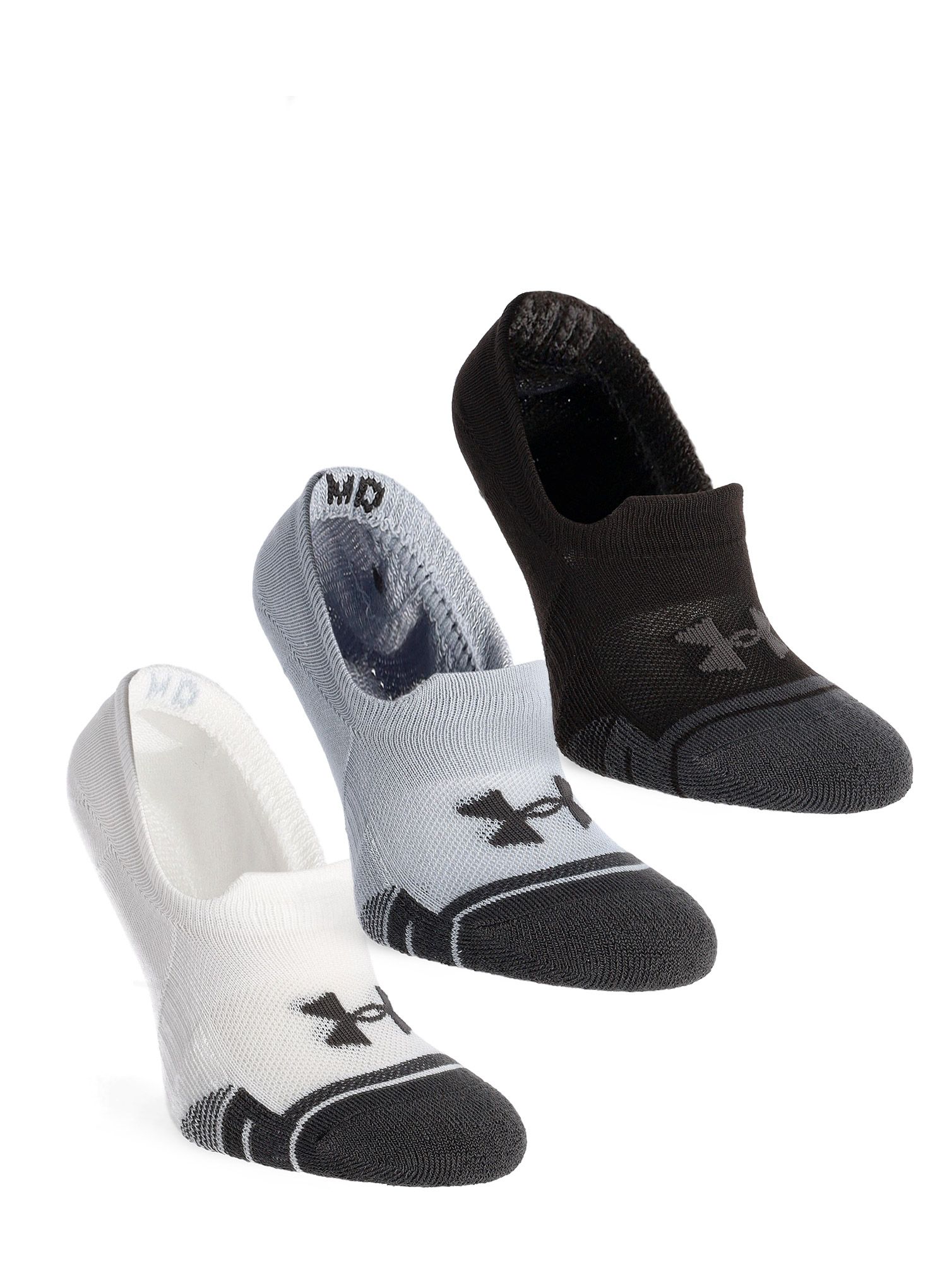 Ponožky Under Armour UA Performance Tech 3-Pack Ultra Low Tab - mod gray/white/jet gray