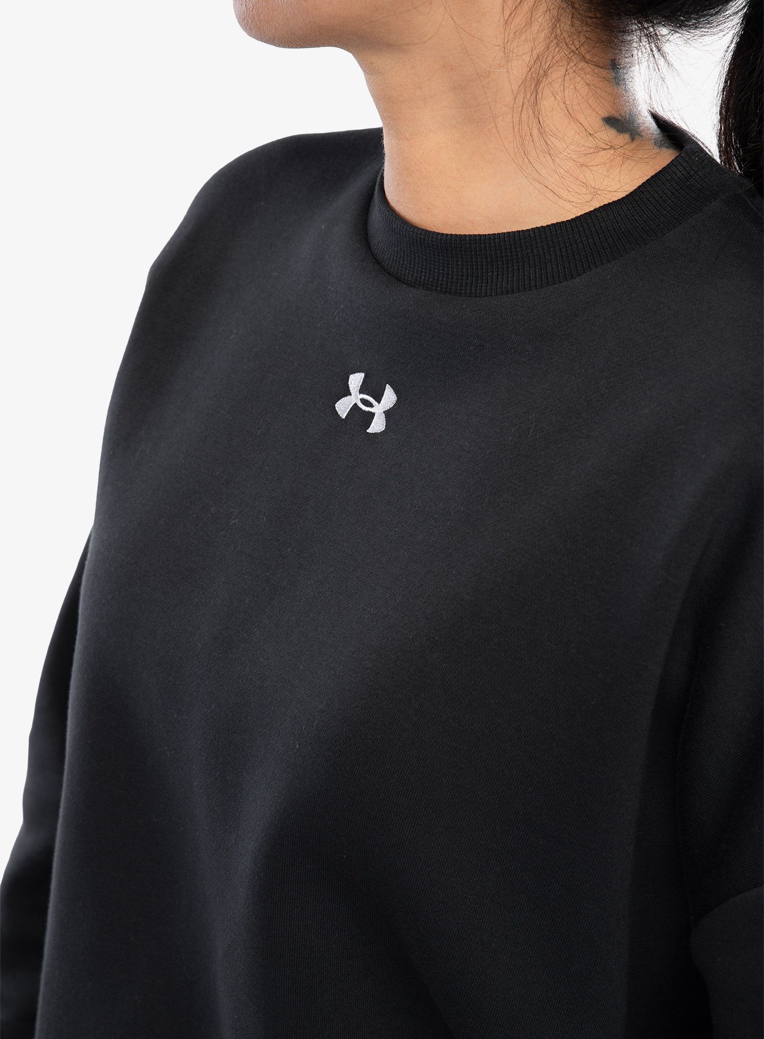 Dámská mikina Under Armour UA Rival Fleece Oversized Crew - black/white