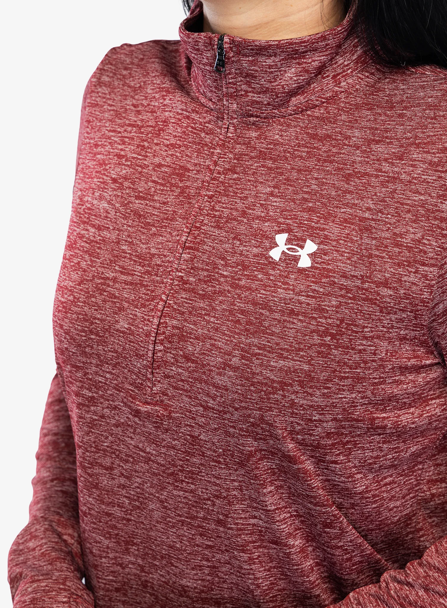 Dámská mikina Under Armour UA Tech Twist 1/2 Zip - cardinal/white
