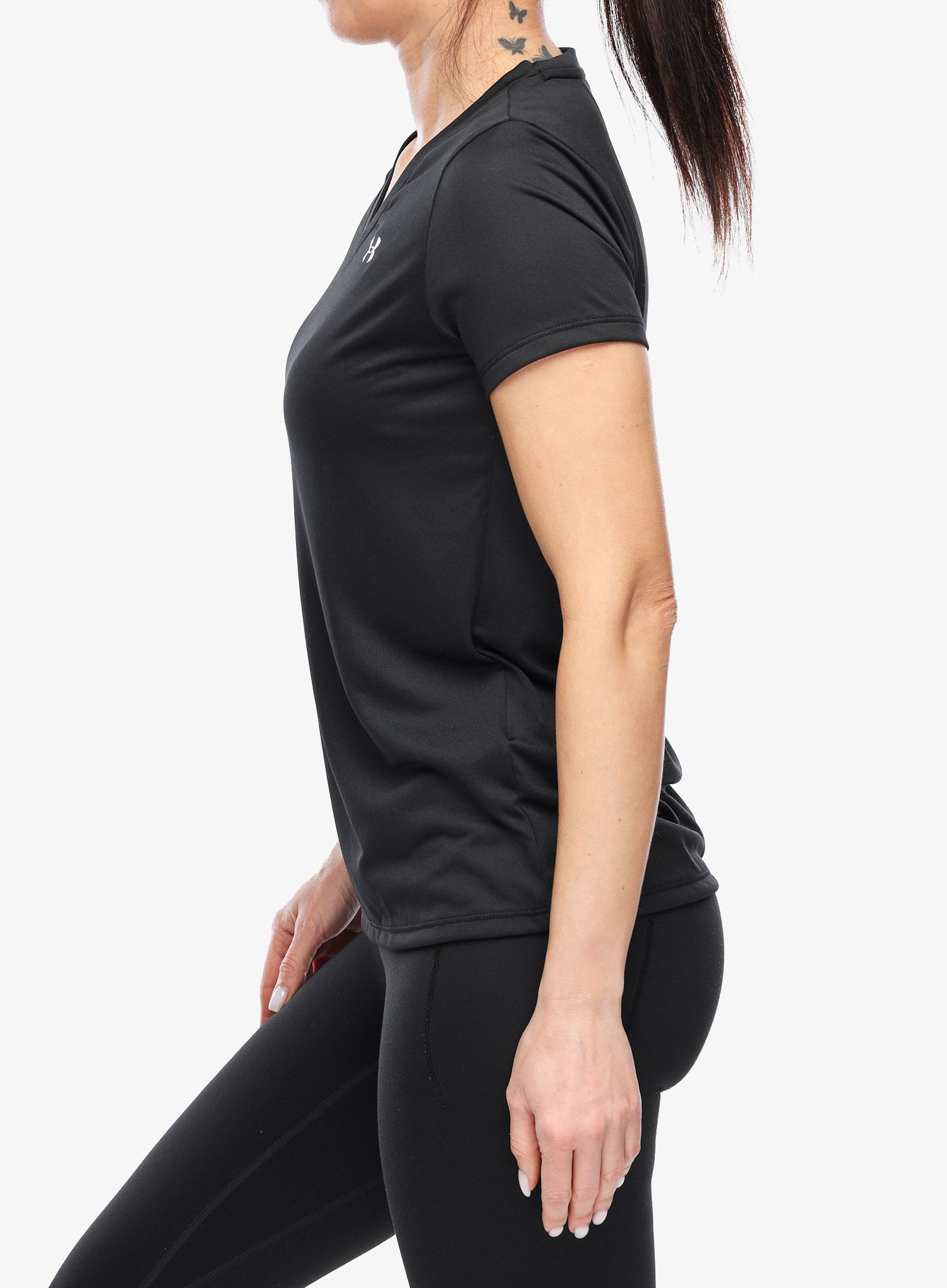 Sportovní tričko dámské Under Armour UA Tech V-Neck SS - black/white