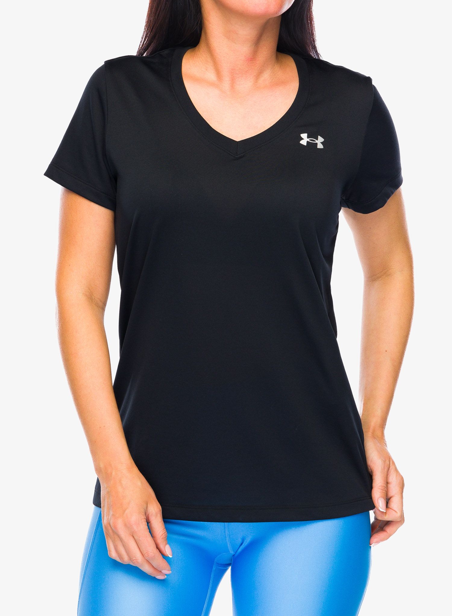 Dámské tričko Under Armour UA Tech V-Neck - black