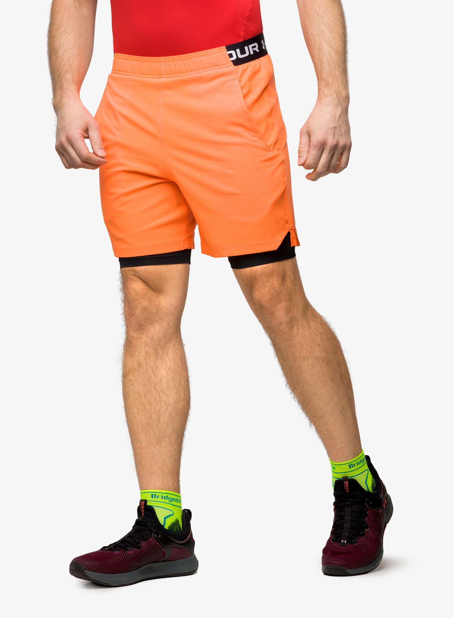Kraťasy Under Armour UA Vanish Woven 2in1 Sts - orange blast/black/white