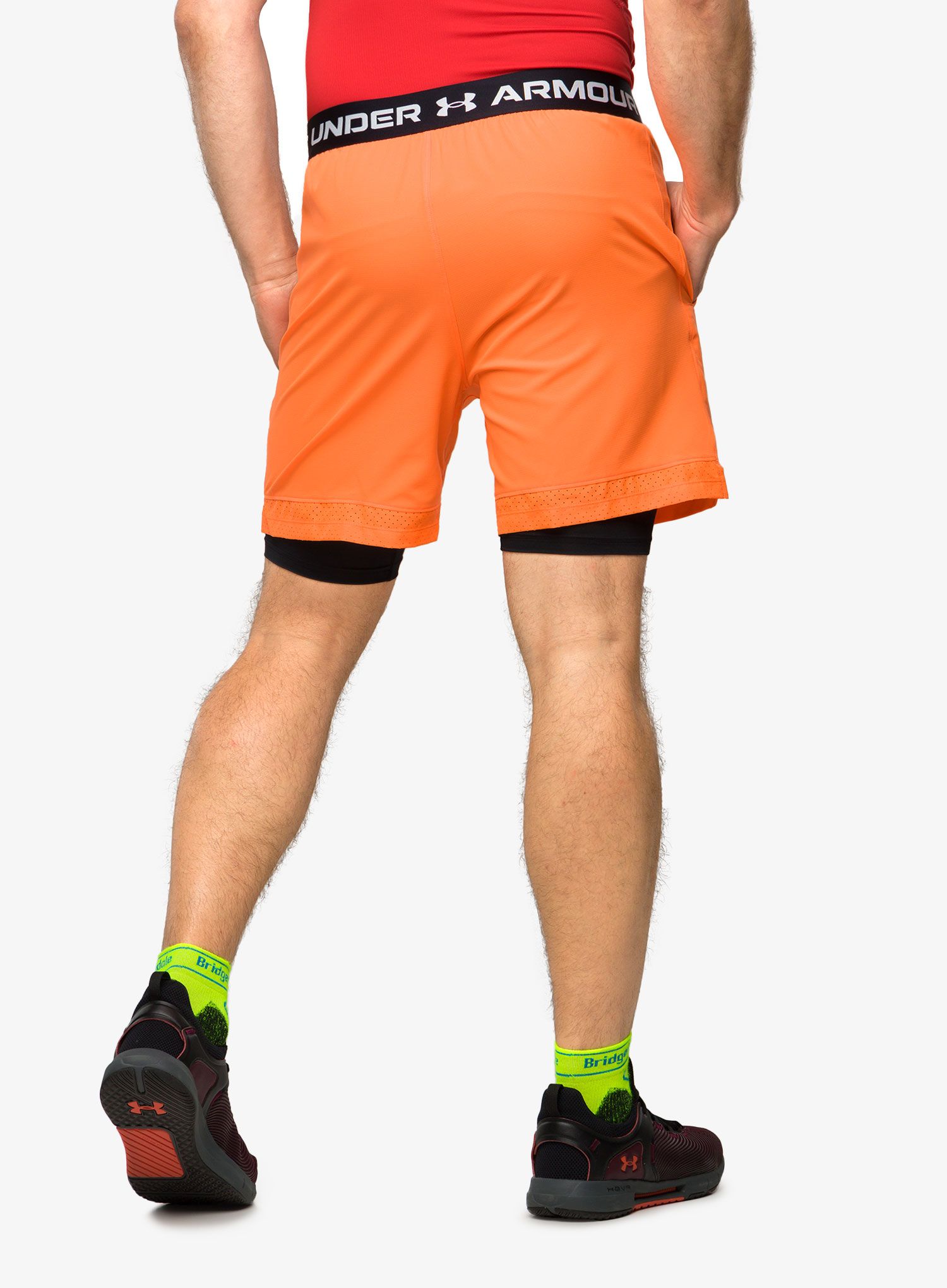 Kraťasy Under Armour UA Vanish Woven 2in1 Sts - orange blast/black/white