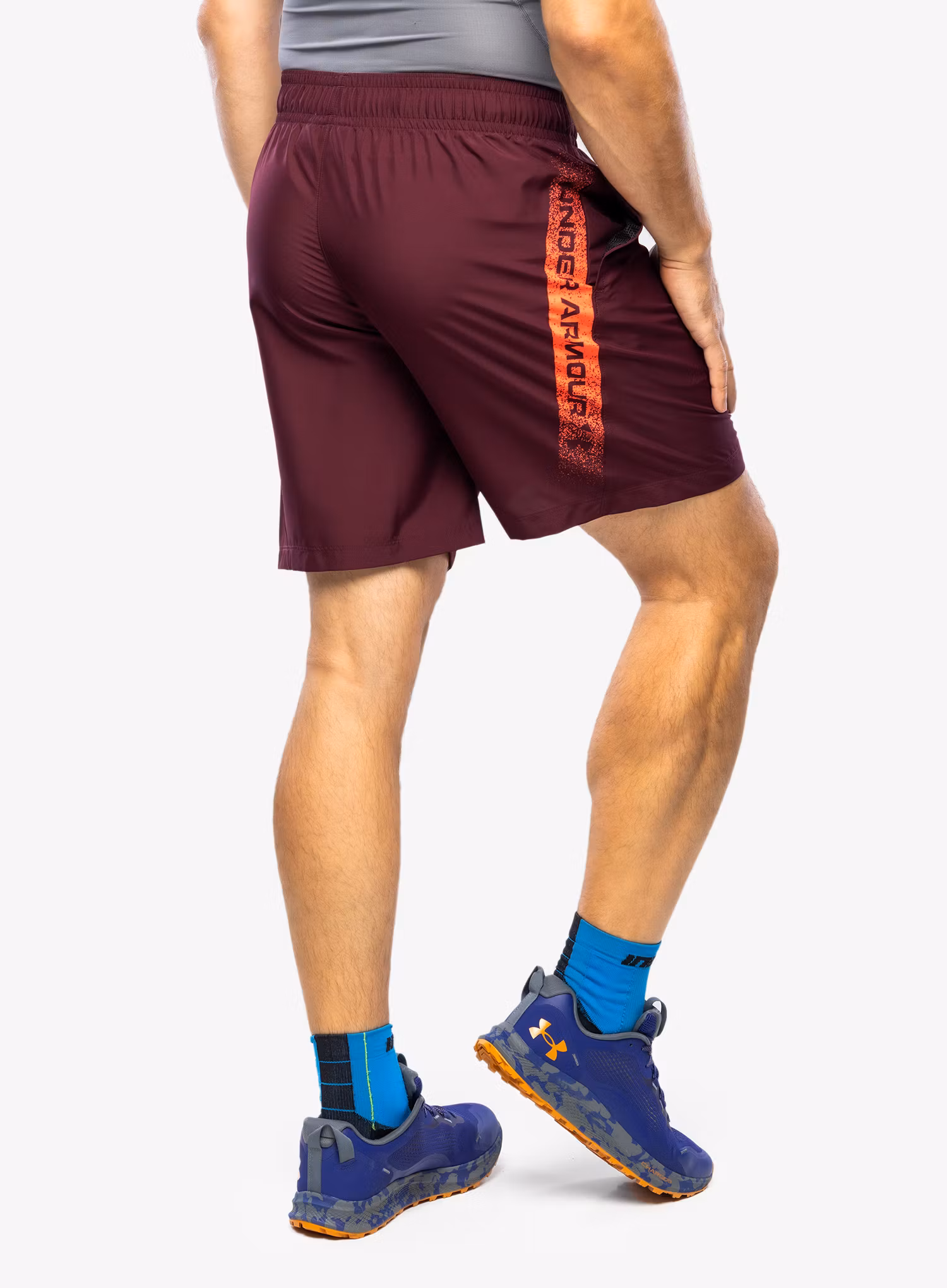 Pánské kraťasy Under Armour Woven Graphic Shorts - dark maroon/beta