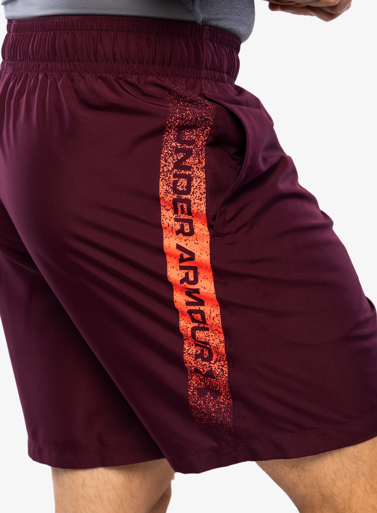 Pánské kraťasy Under Armour Woven Graphic Shorts - dark maroon/beta