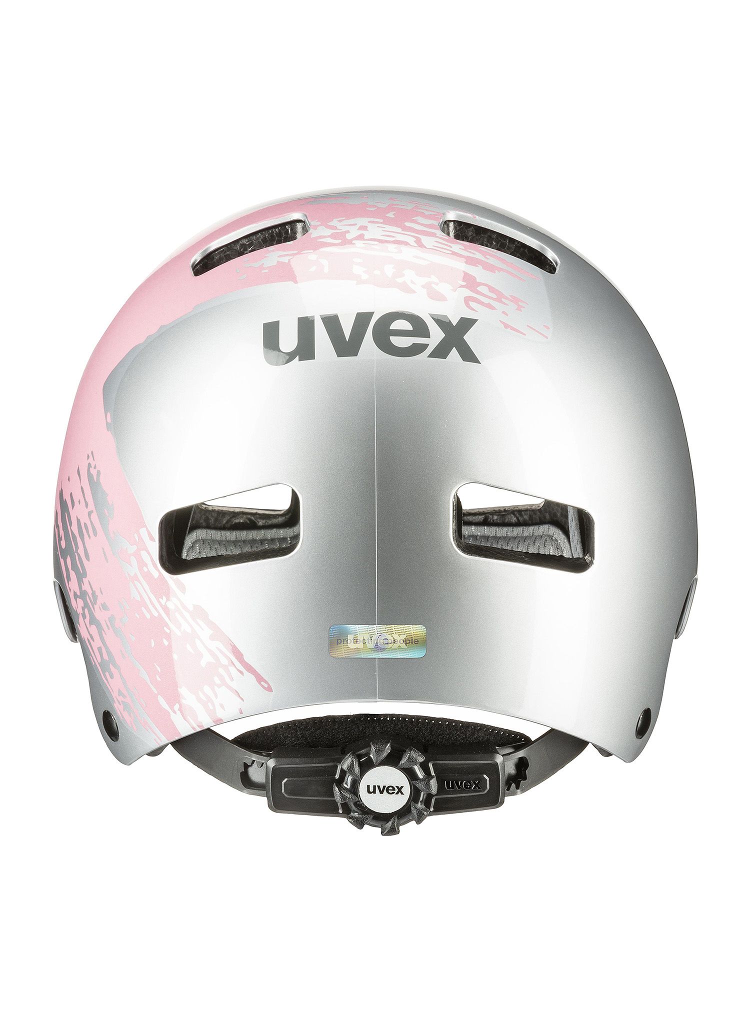 Cyklistická přilba pro děti Uvex Kid 3 - silver/rose