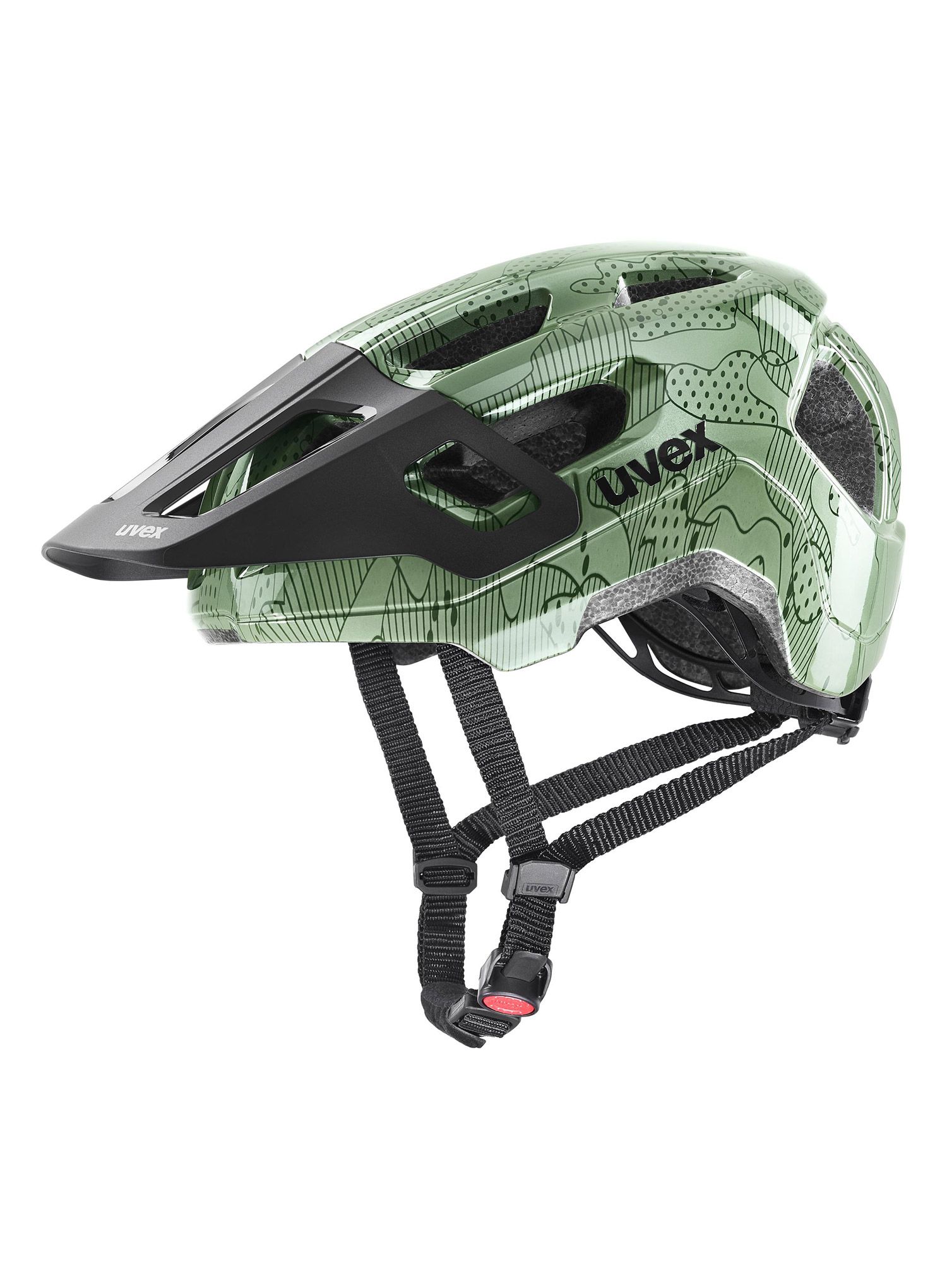 Cyklistická přilba pro děti Uvex React Jr. - moss green altimeter
