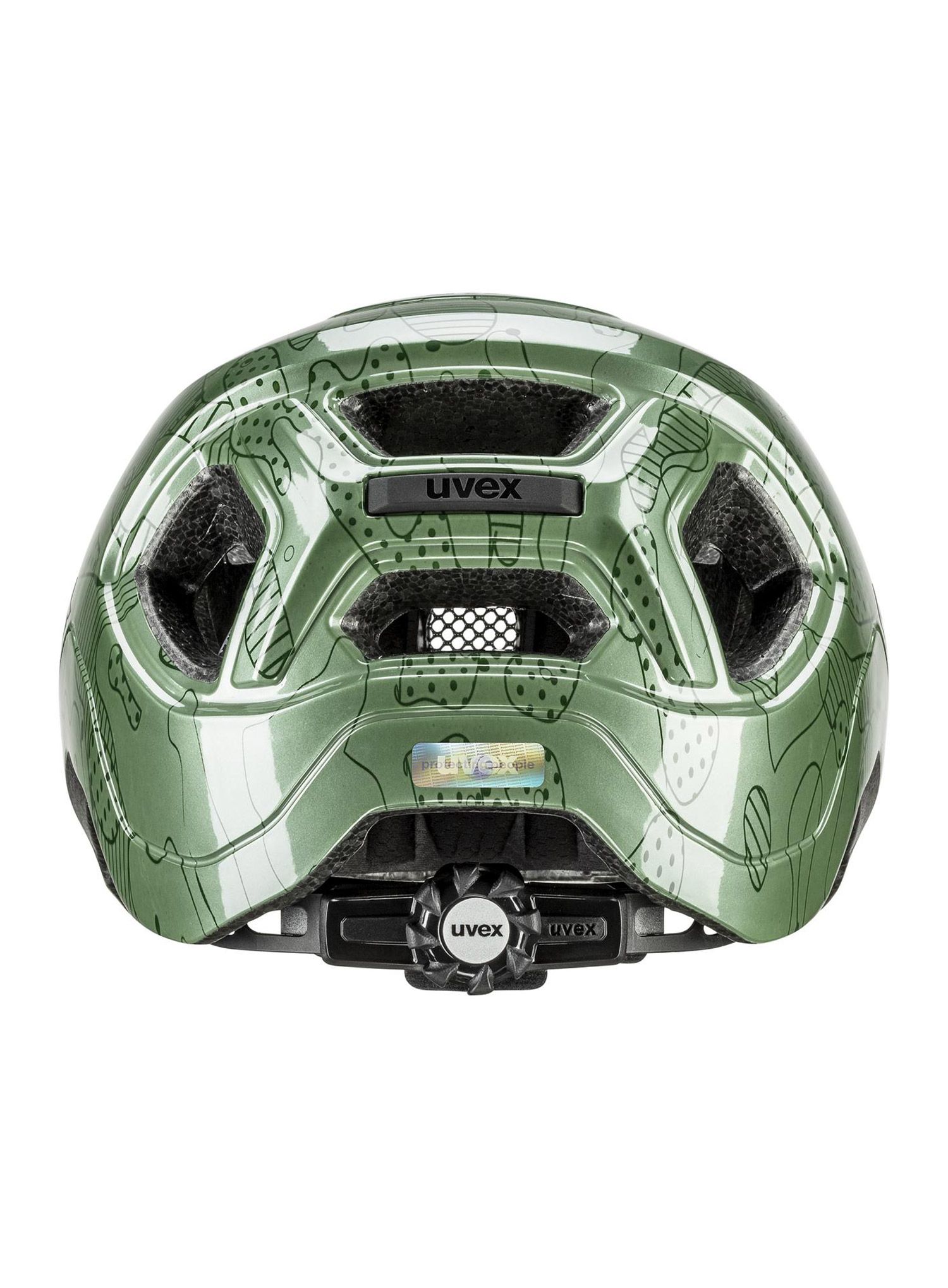 Cyklistická přilba pro děti Uvex React Jr. - moss green altimeter