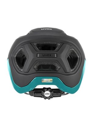 MTB helma Uvex React - black/teal matt