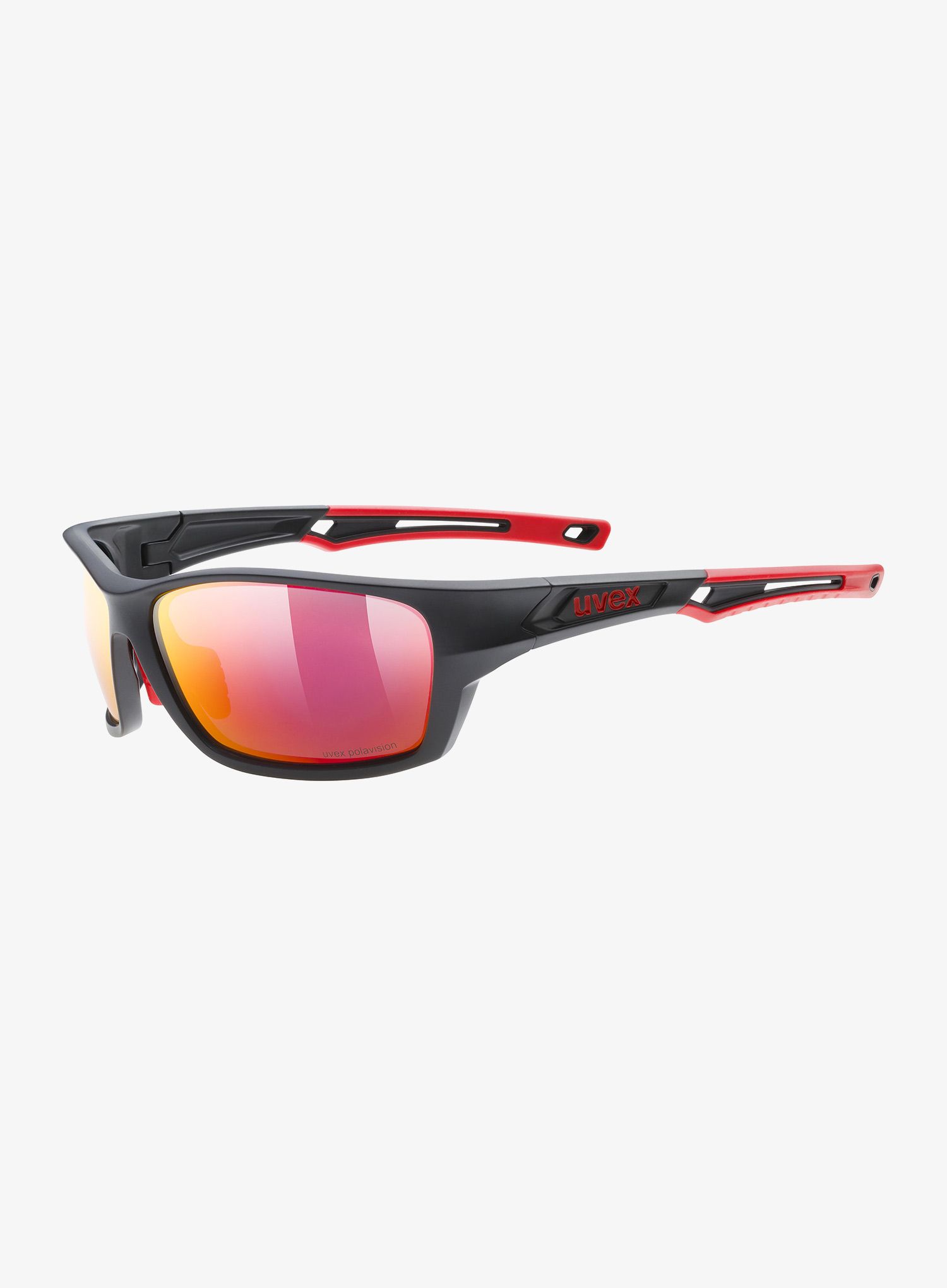 Sluneční brýle Uvex Sportstyle 232 P - black matt red/mirror red