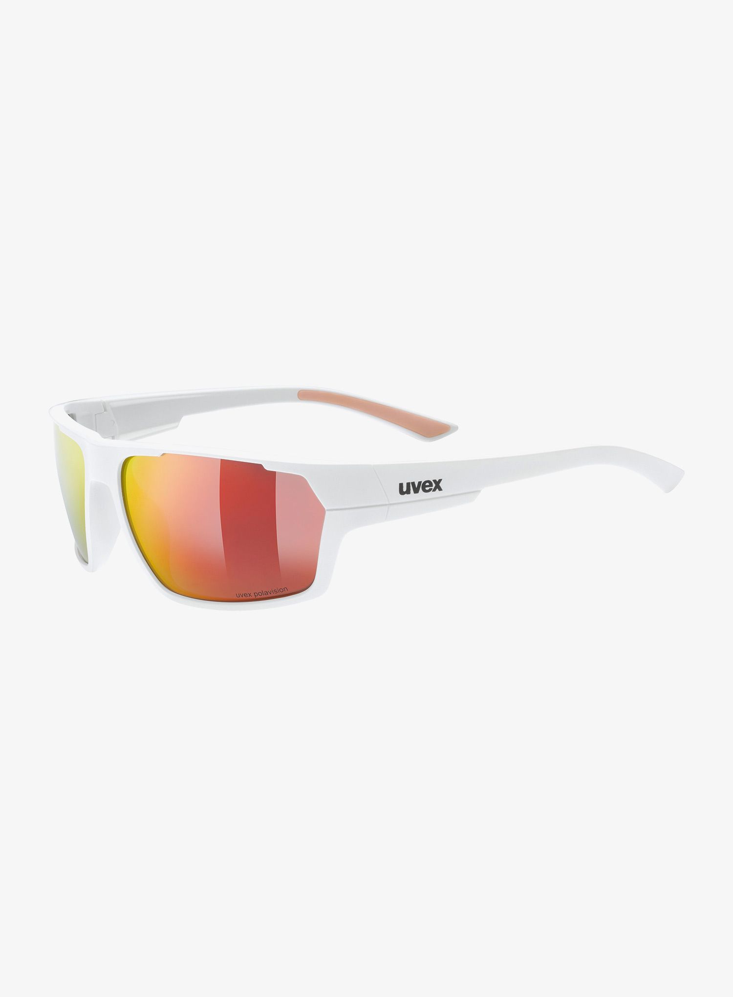 Polarizační brýle Uvex Sportstyle 233 P - white matt/mirror red