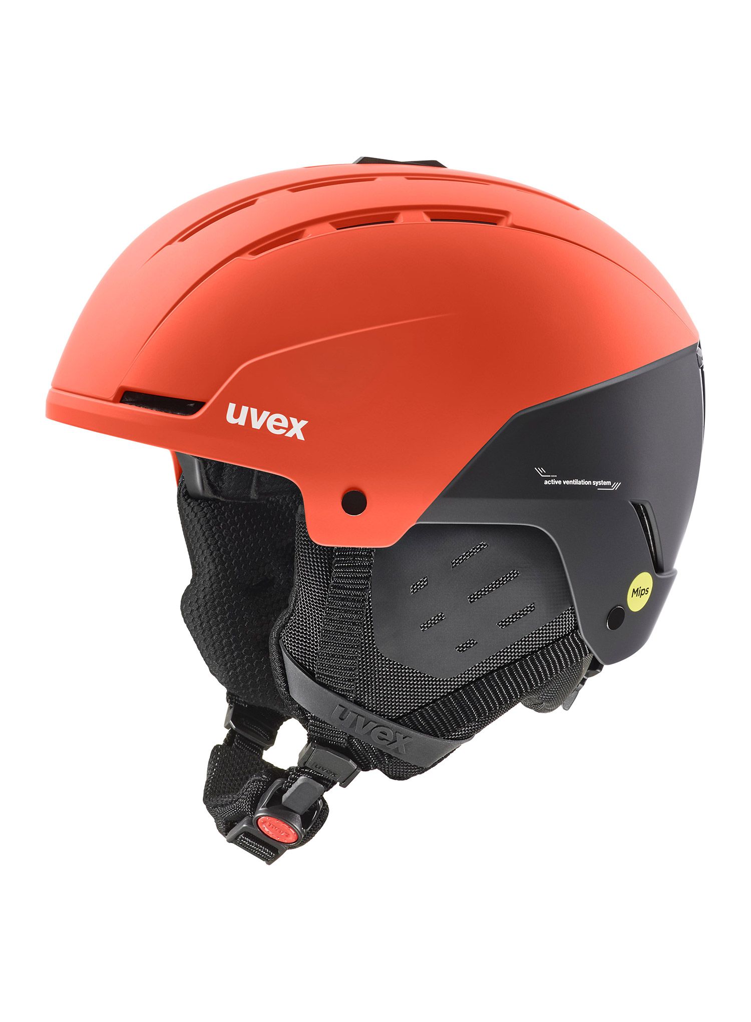 Helma na lyžování Uvex Stance Mips - fierce red/black matt