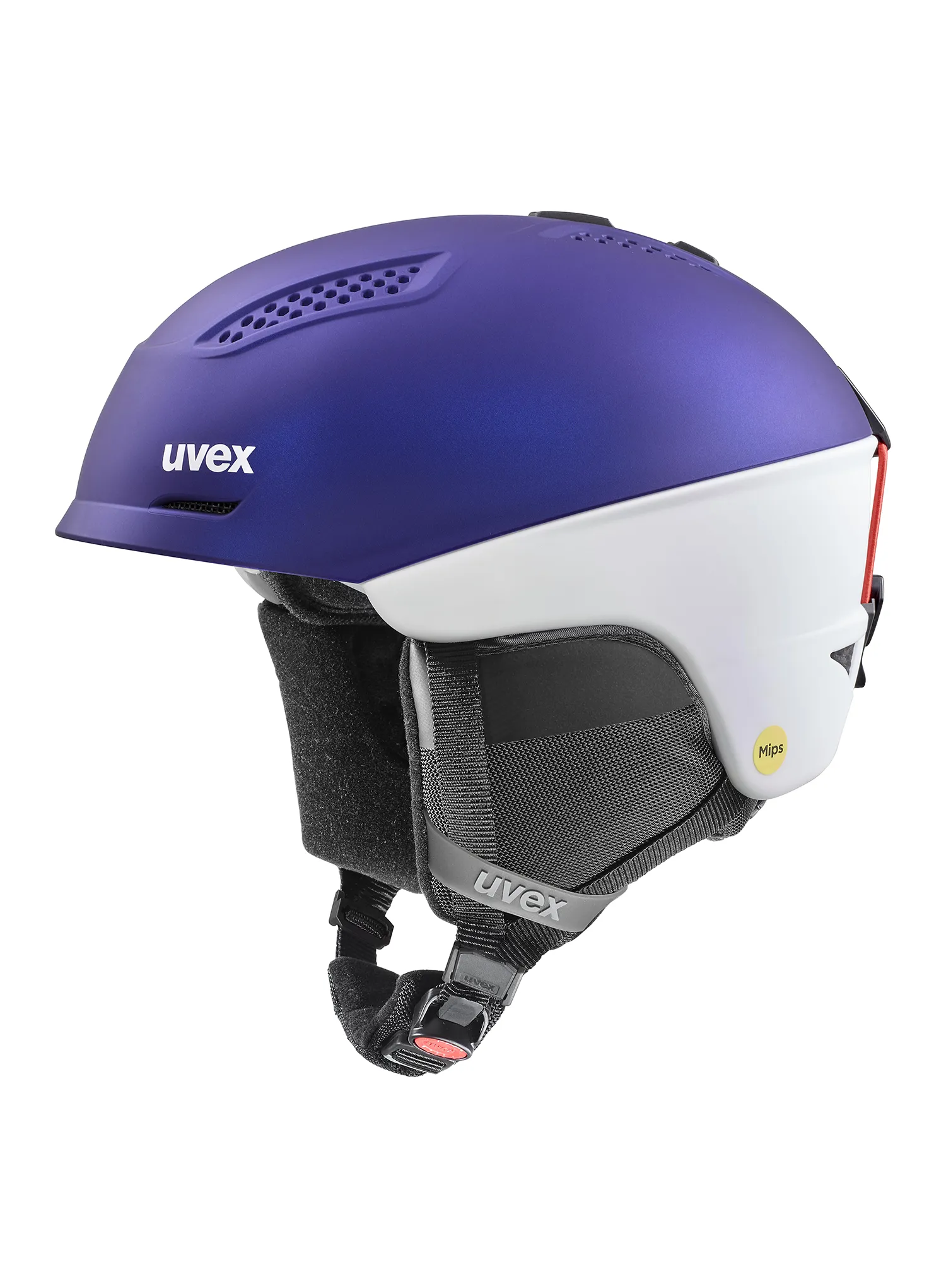 Helma na lyžování Uvex Ultra Mips - purple bash/white matt