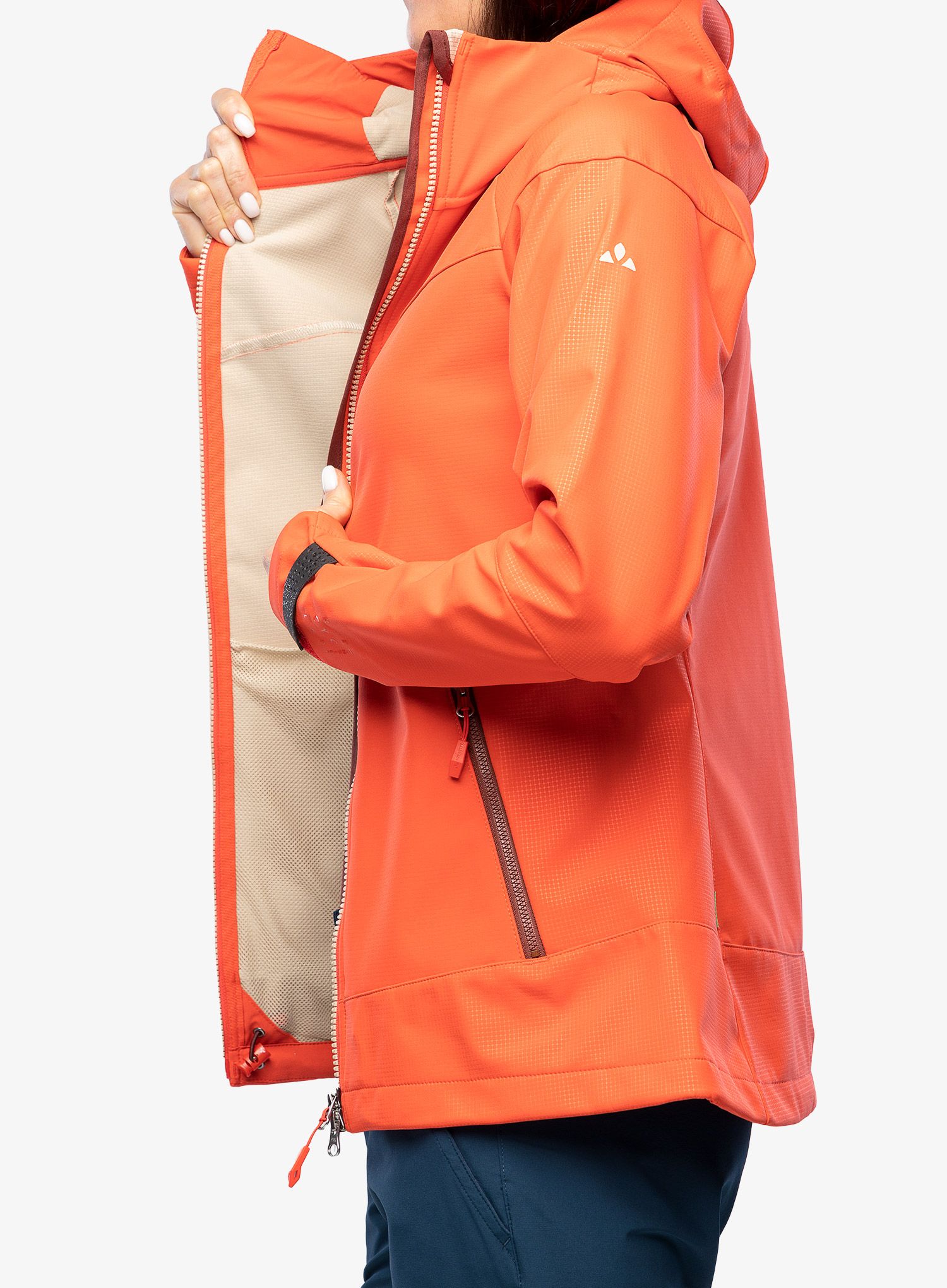Dámská bunda Vaude All Year Elope Softshell Jacket - flame