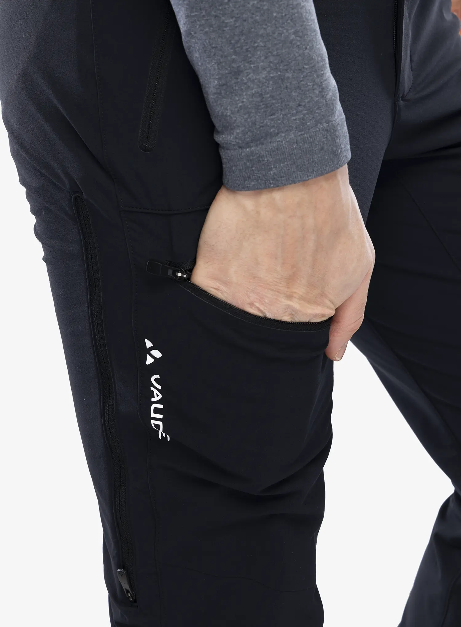 Softshell kalhoty Vaude Badile Pants II - black uni