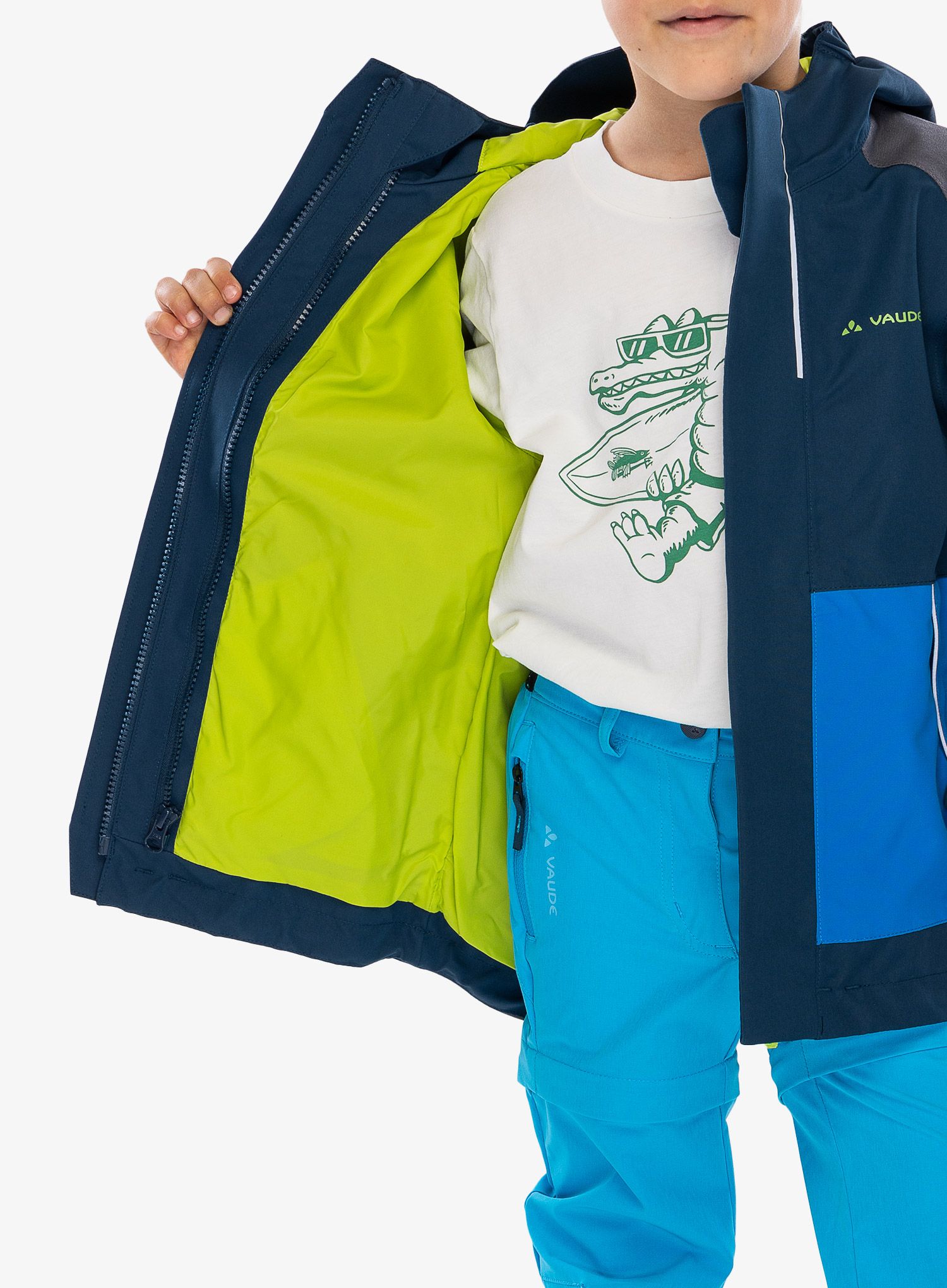 Dětská bunda Vaude Caprea 2L Jacket - dark sea/green