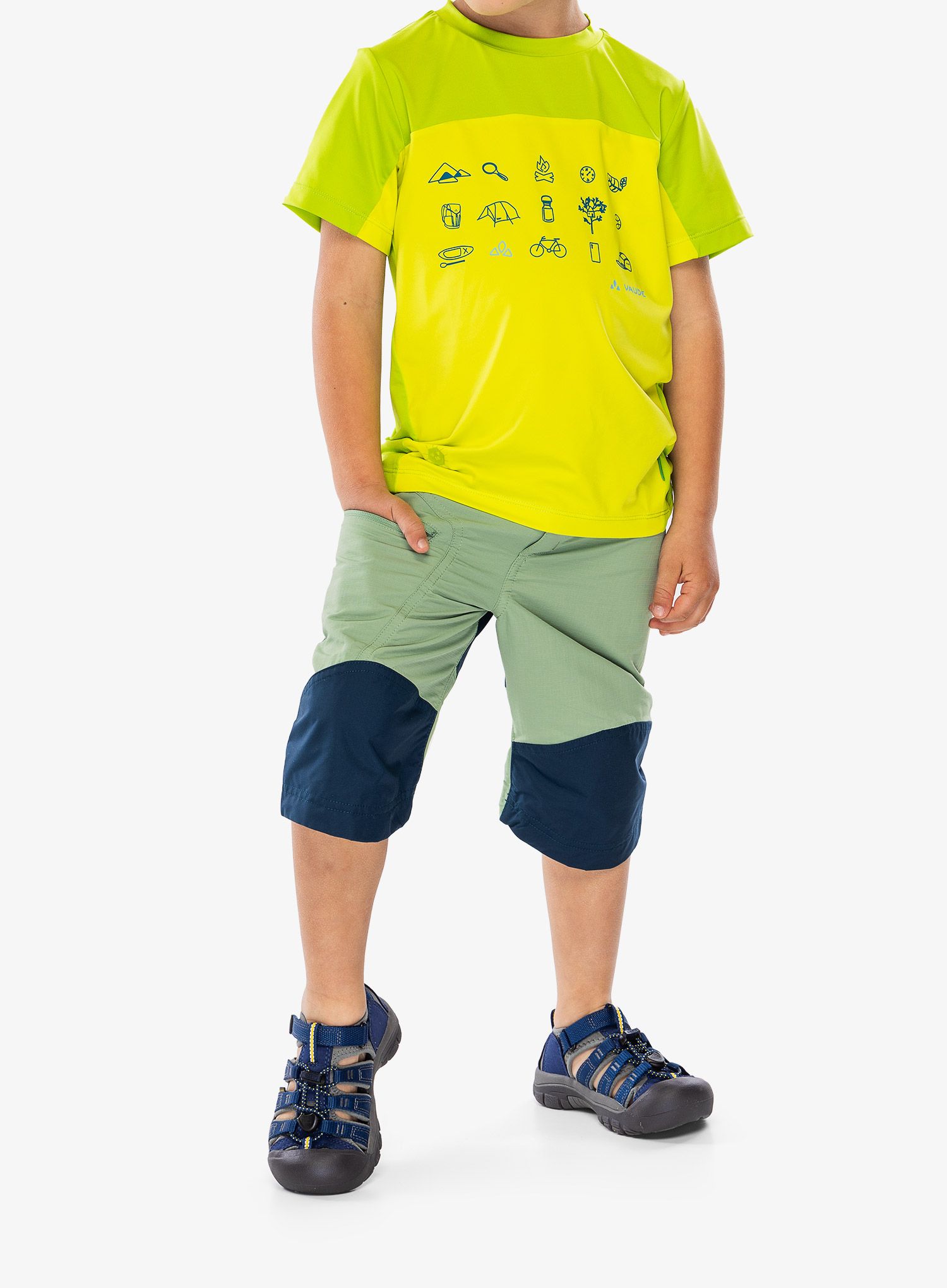 Dětské kraťasy Vaude Caprea Antimos Shorts - willow green