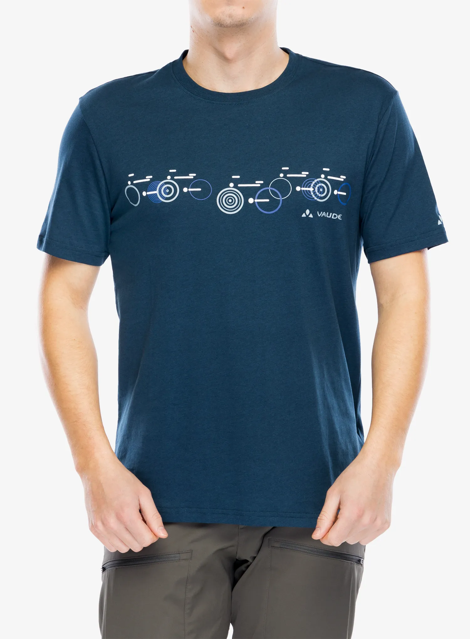 Bavlněné tričko Vaude Cyclist T-Shirt V - dark sea uni