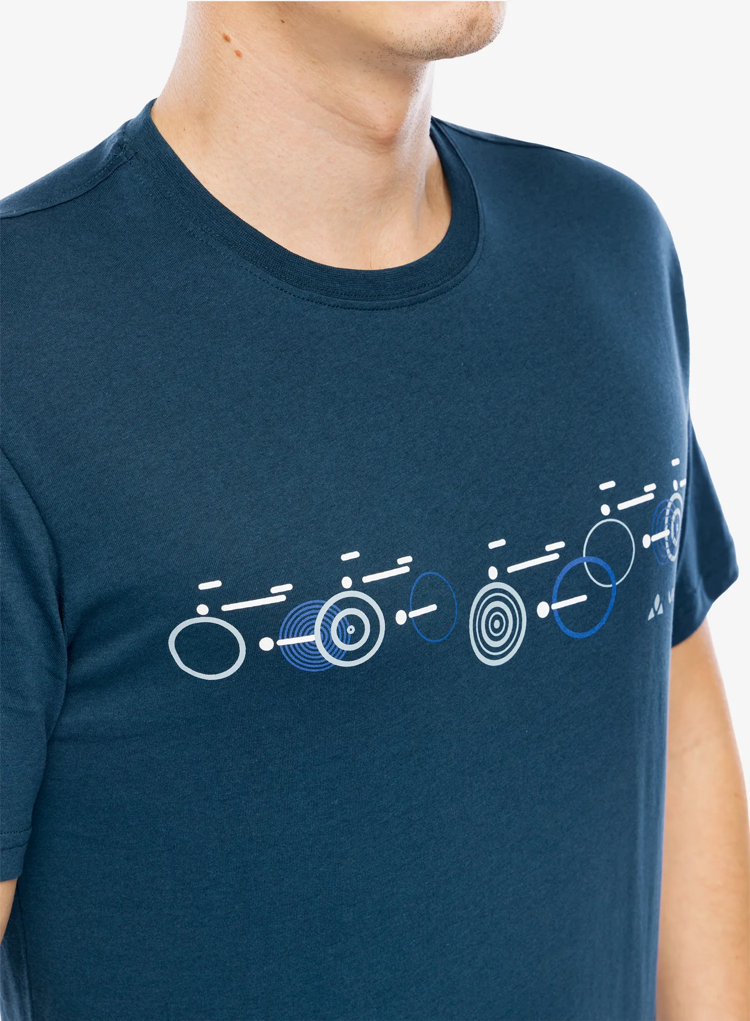 Bavlněné tričko Vaude Cyclist T-Shirt V - dark sea uni