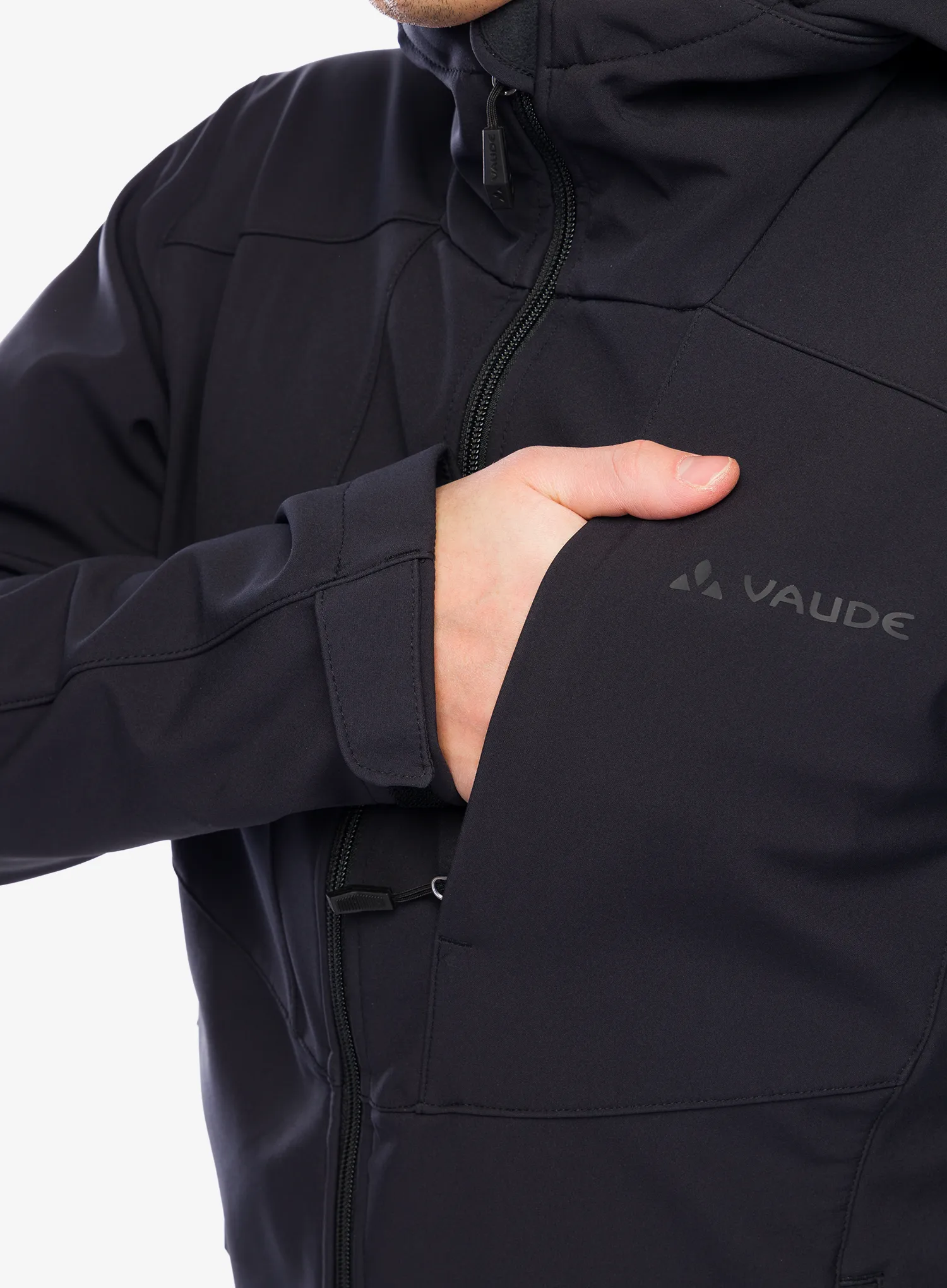 Softshellová bunda Vaude Cyclone Hooded Jacket - black