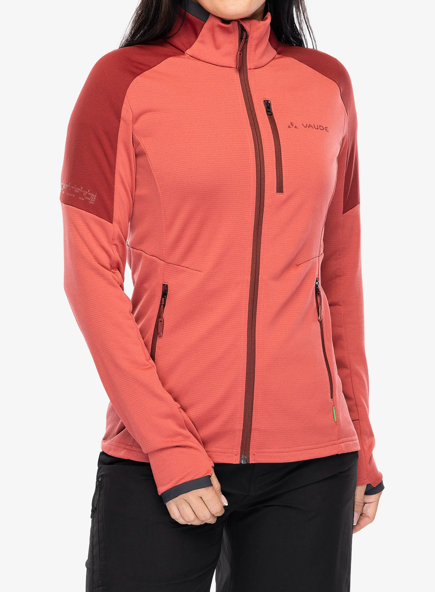 Fleece mikina dámská Vaude Elope Fleece Jacket II - brick