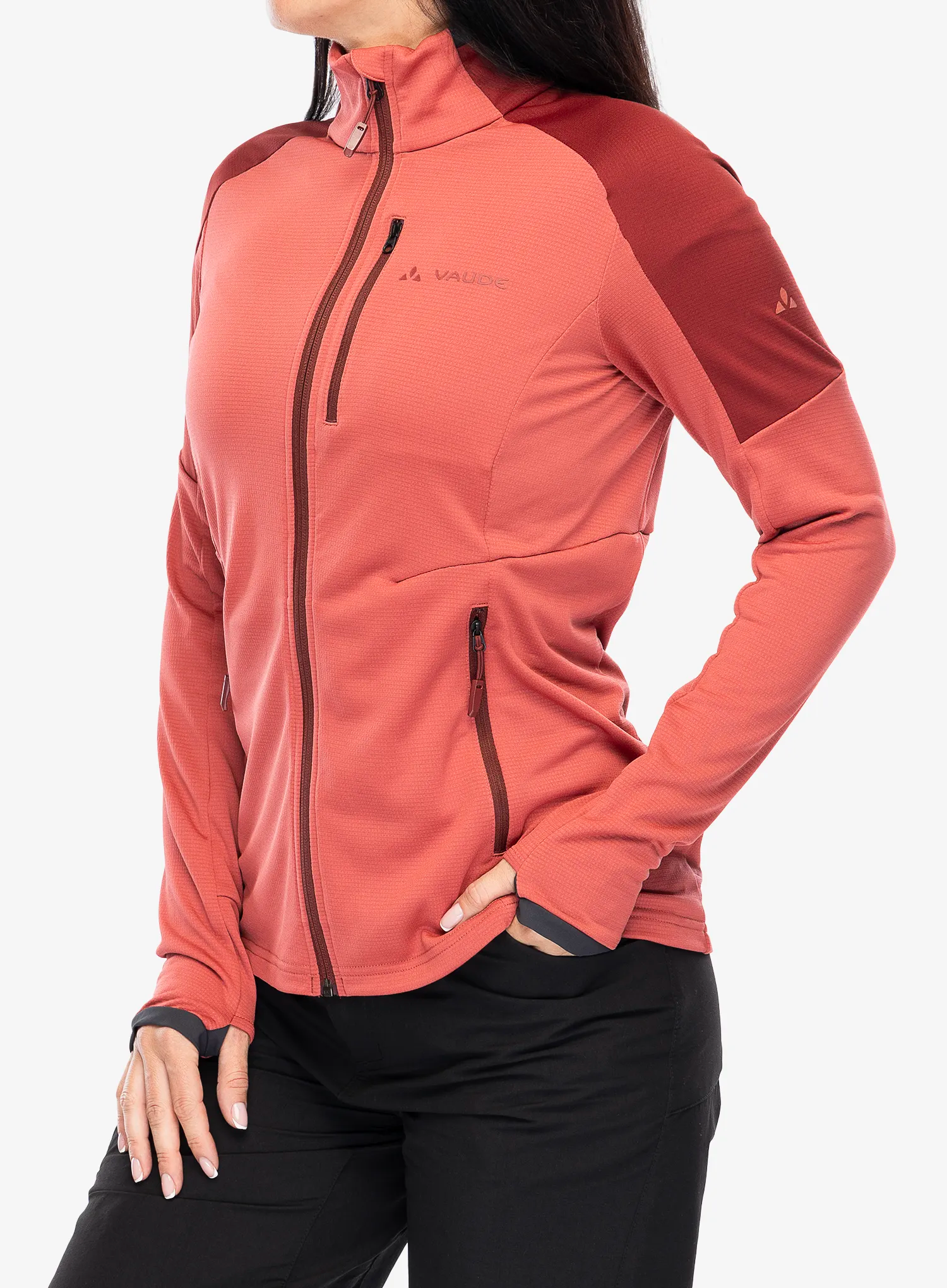 Fleece mikina dámská Vaude Elope Fleece Jacket II - brick
