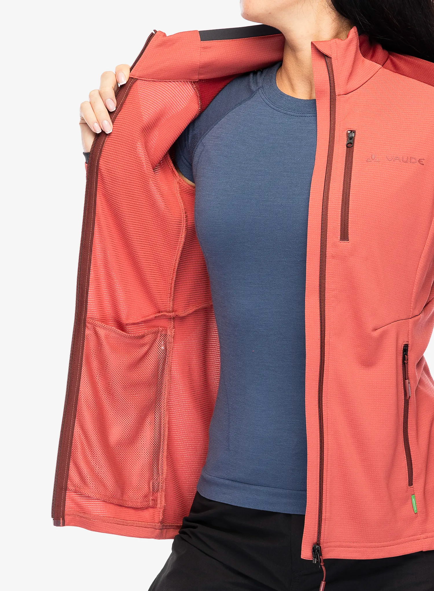Fleece mikina dámská Vaude Elope Fleece Jacket II - brick