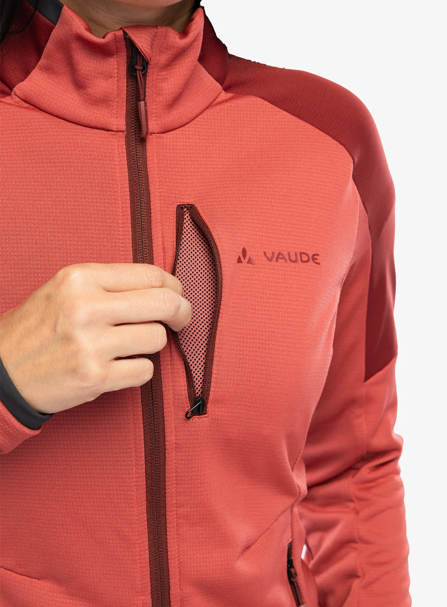Fleece mikina dámská Vaude Elope Fleece Jacket II - brick