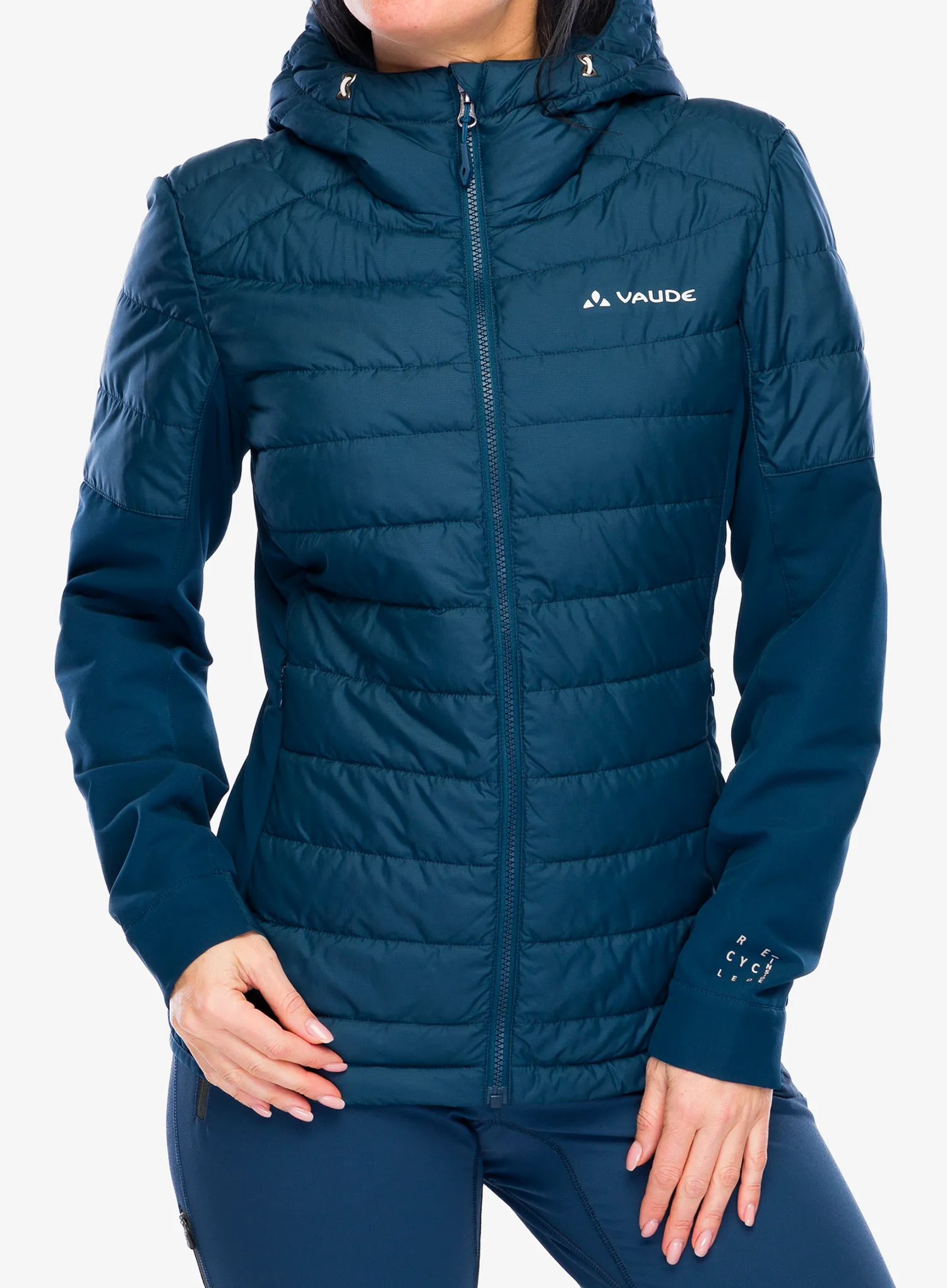 Hybridní bunda dámská Vaude Elope Hybrid Jacket - dark sea