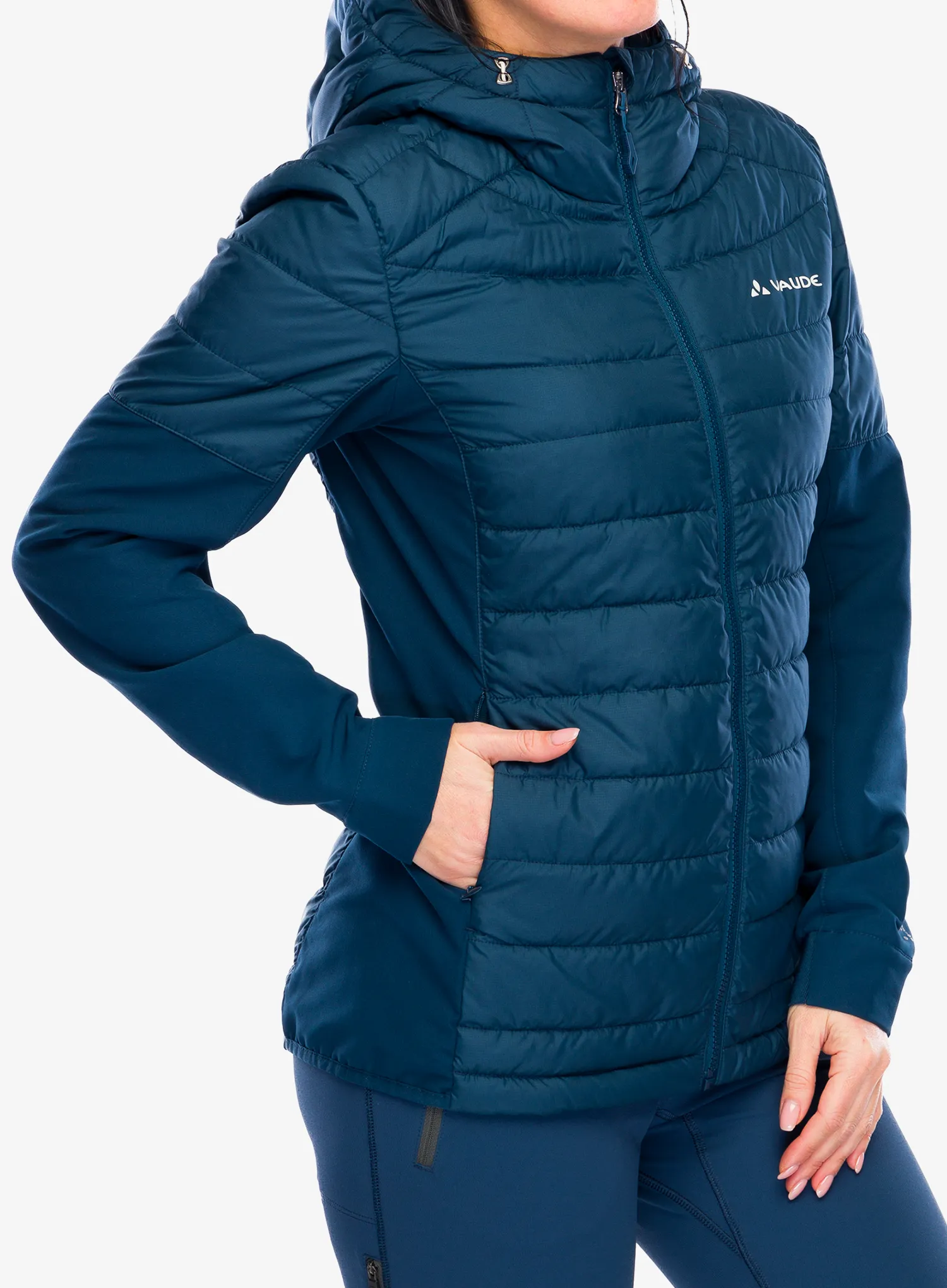 Hybridní bunda dámská Vaude Elope Hybrid Jacket - dark sea